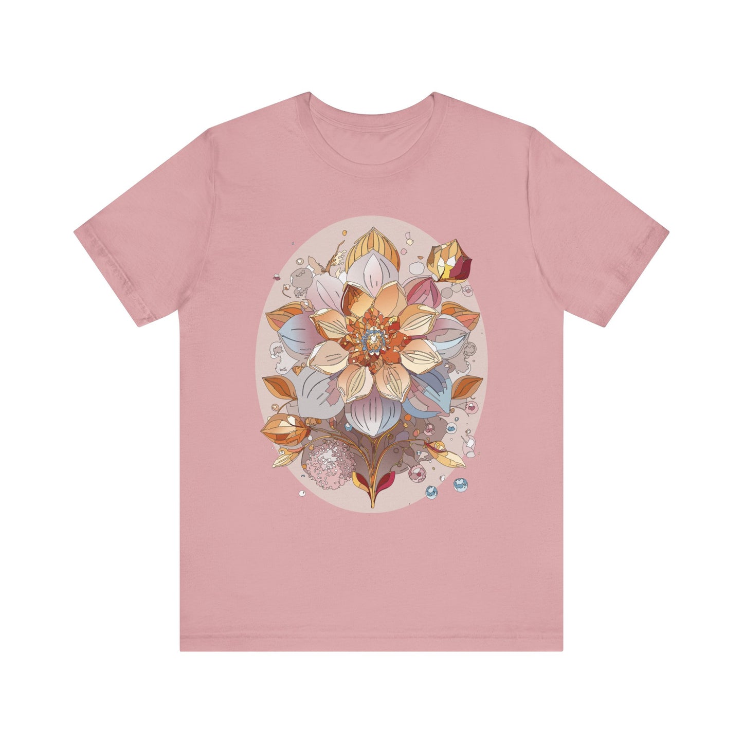 Floral Shirt, Flower Shirt, Tee Shirt with Antique Flower