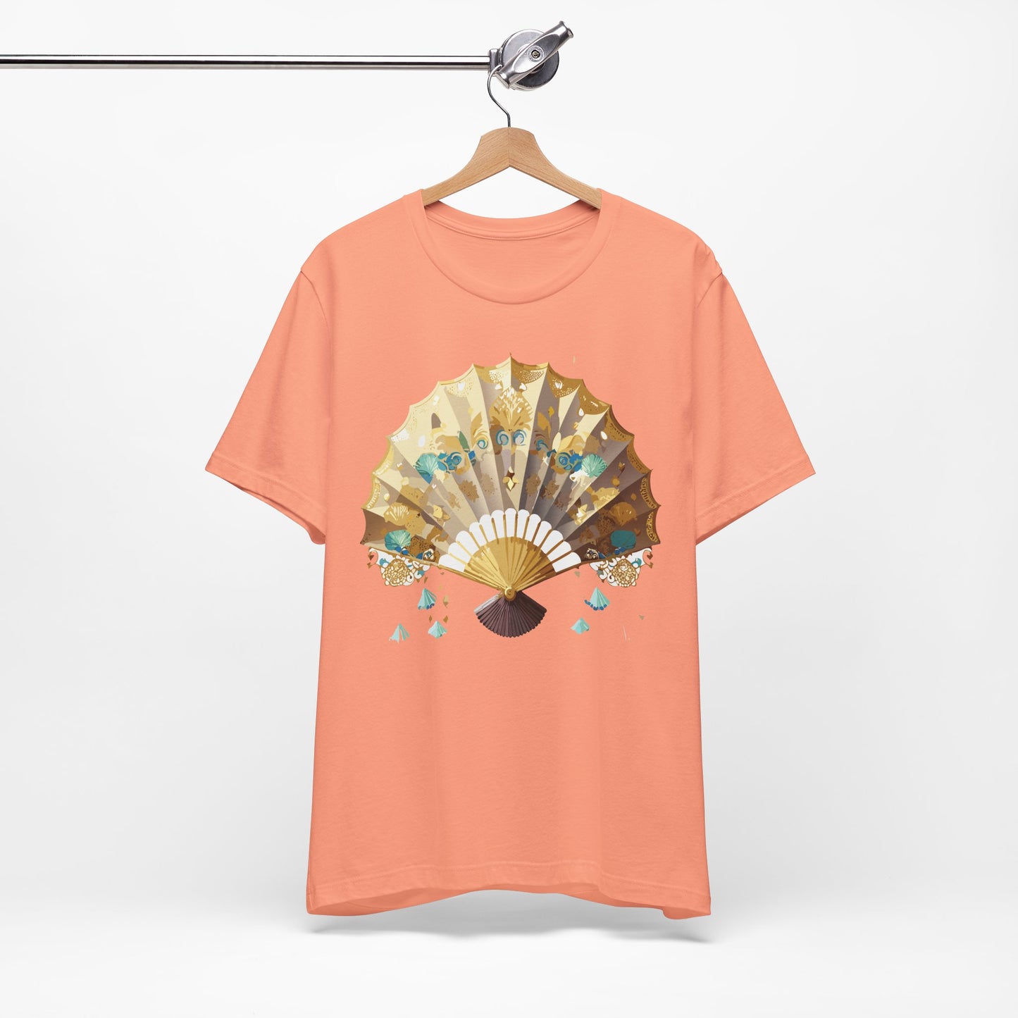 Fan shirt, Shirt with Fan, Tee Shirt with Gold Blower