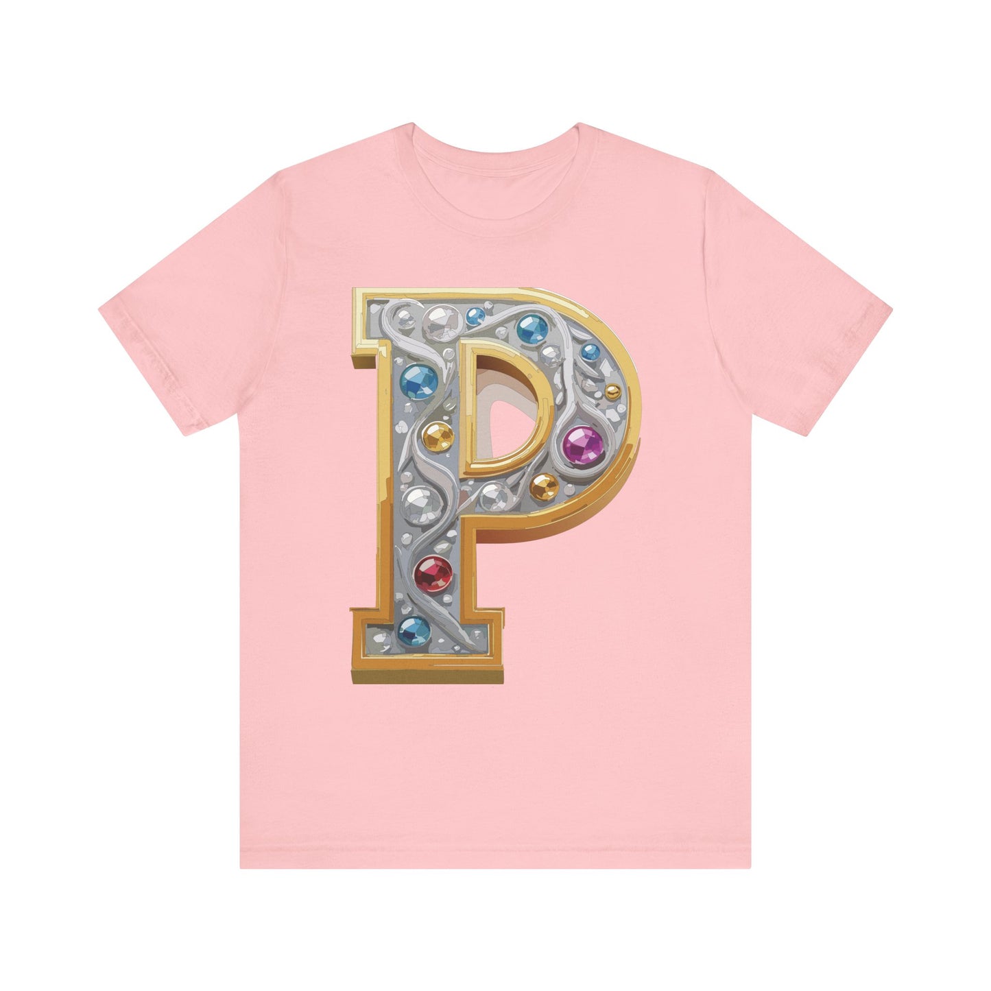 Letter Shirt, Shirt with Letters, Tee Shirt with Gold Letter, Shirt with Antique Letters
