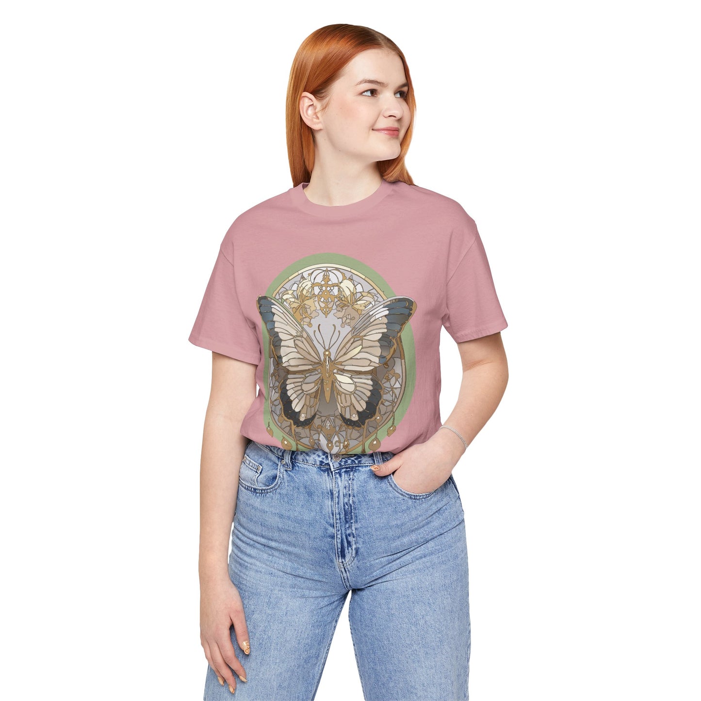 Butterfly Shirt, Shirt with Butterfly, Tee Shirt with Antique Butterfly