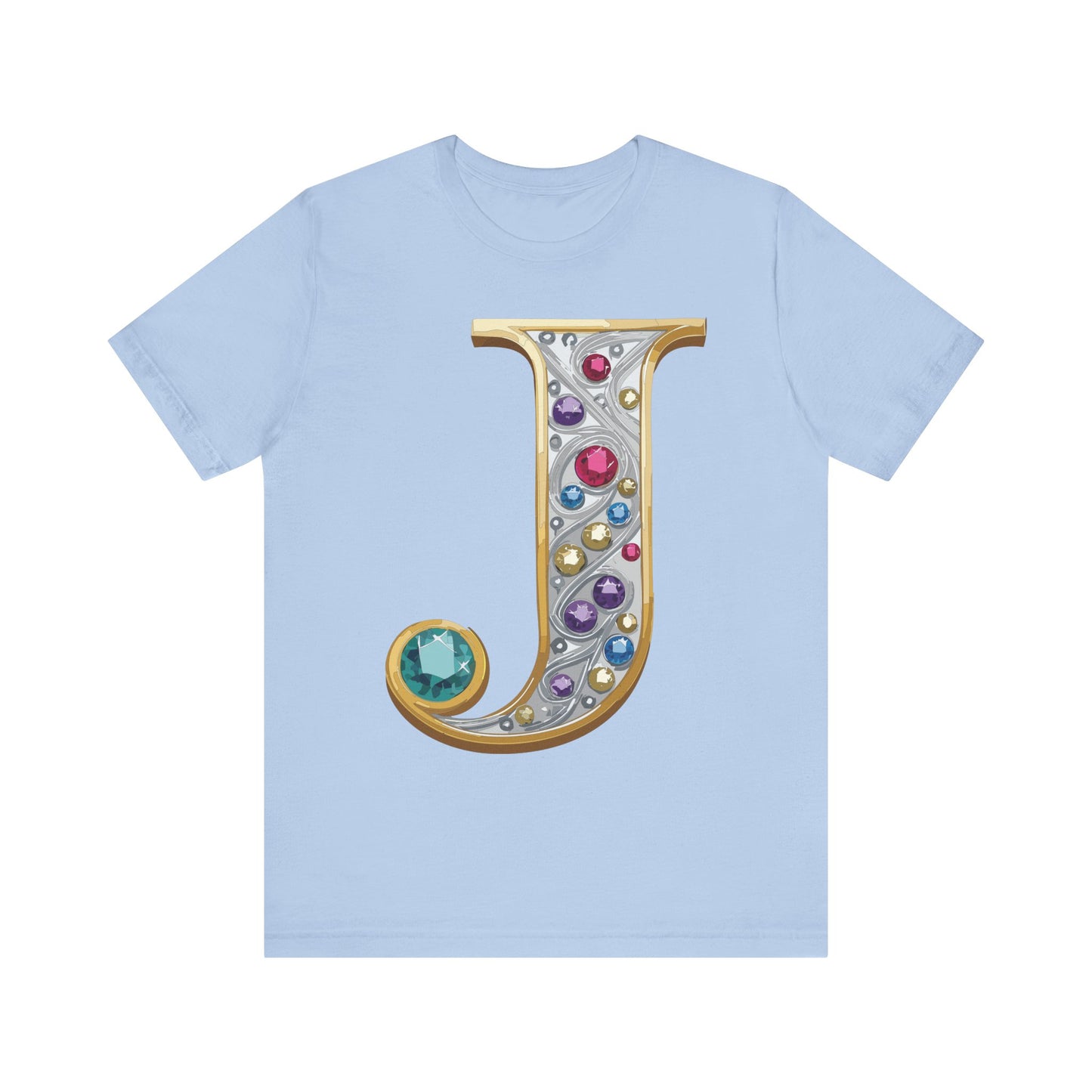 Letter Shirt, Shirt with Letters, Tee Shirt with Gold Letter, Shirt with Antique Letters