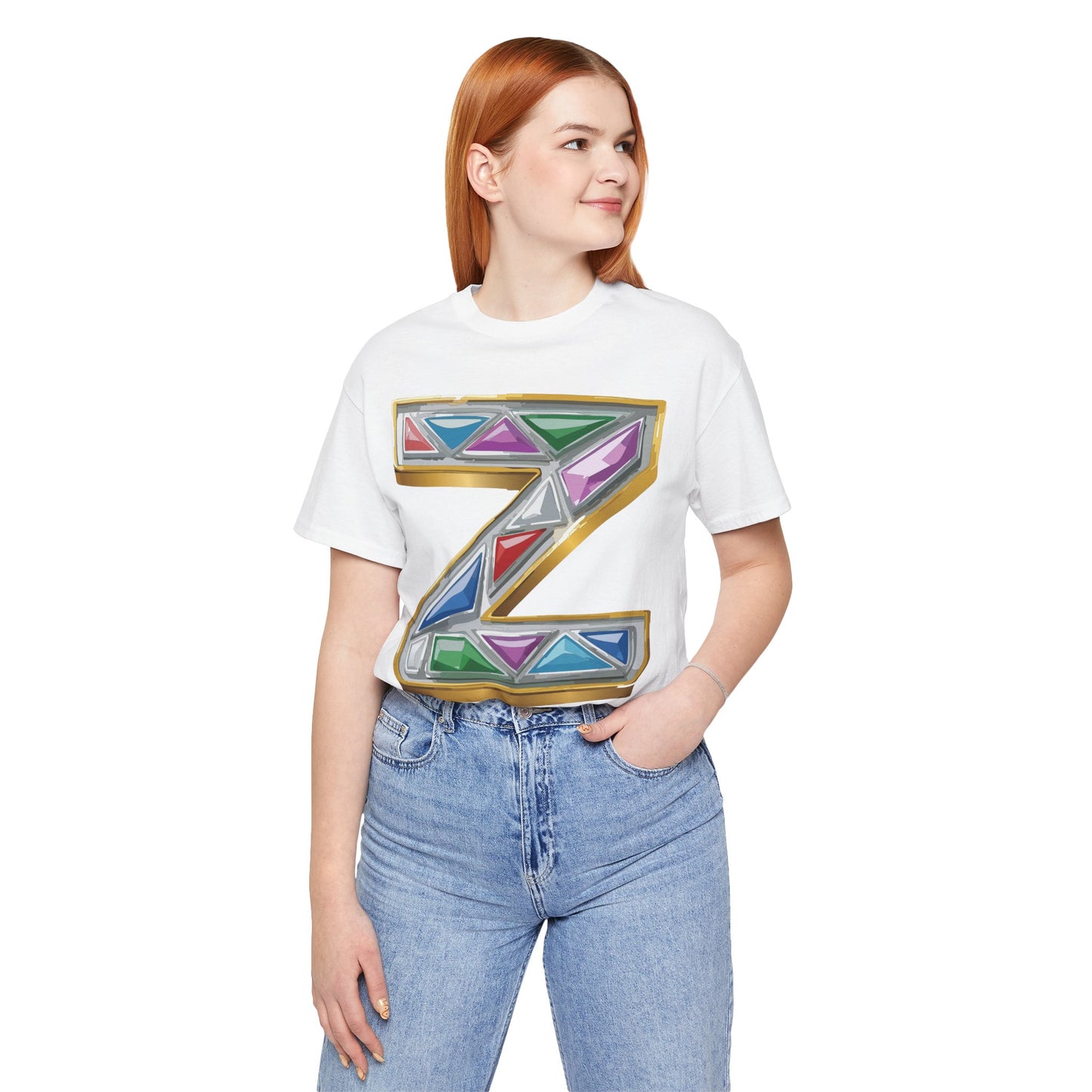 Letter Shirt, Shirt with Letters, Tee Shirt with Gold Letter, Shirt with Antique Letters