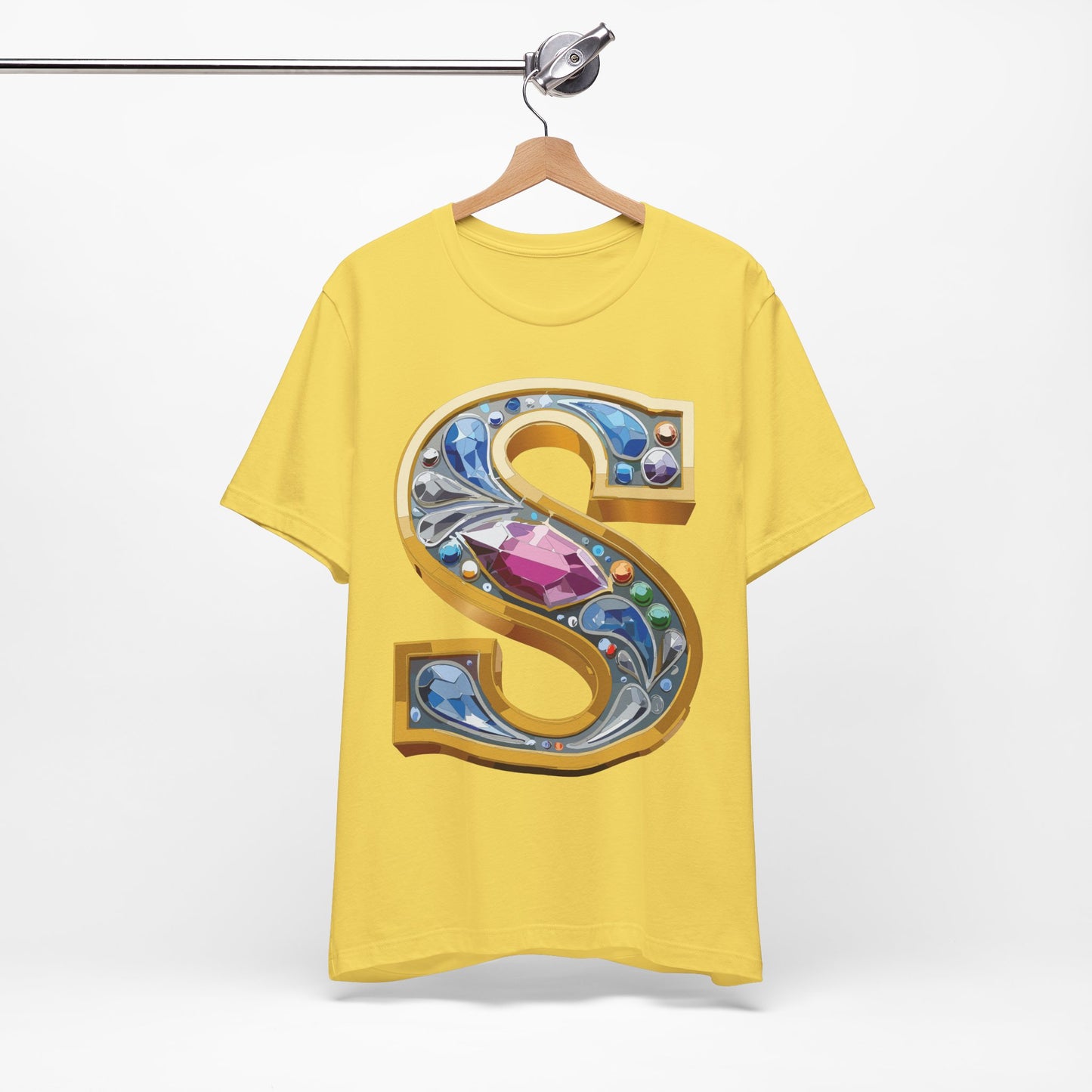 Letter Shirt, Shirt with Letters, Tee Shirt with Gold Letter, Shirt with Antique Letters