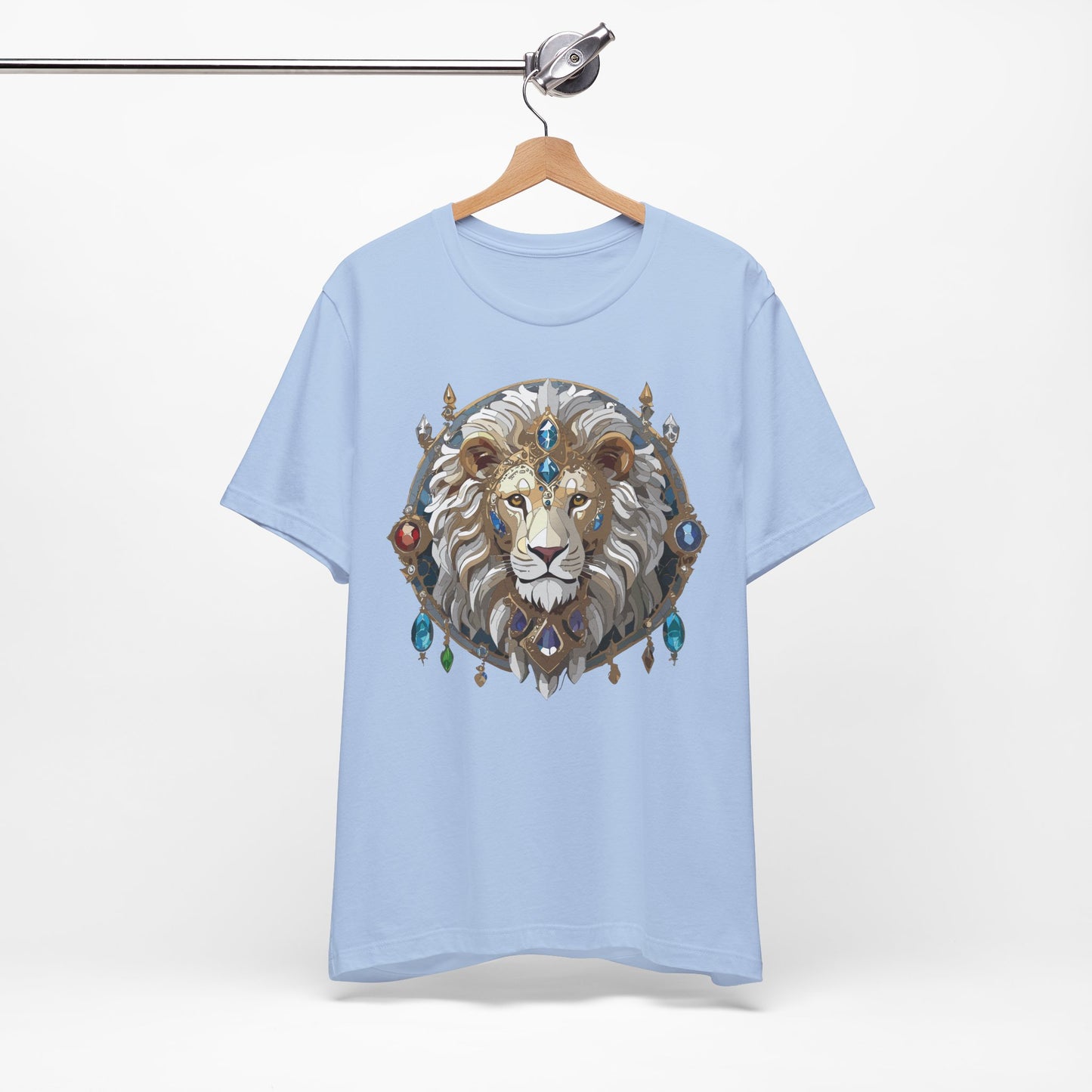 Animal Shirt, Shirt with Animal, Tee Shirt with Gold Animal Medal, Shirt with Antique Animal Medallion