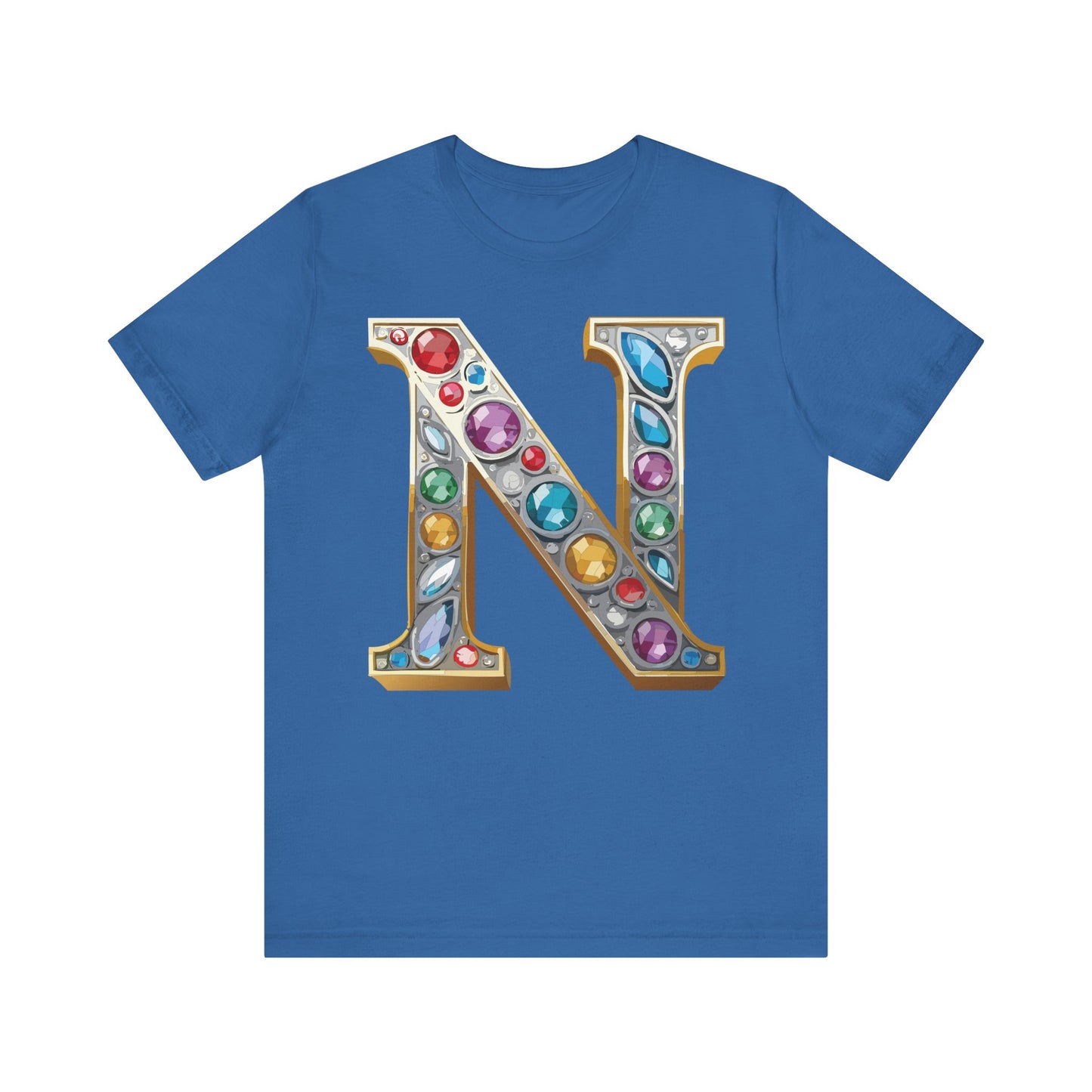 Letter Shirt, Shirt with Letters, Tee Shirt with Gold Letter, Shirt with Antique Letters