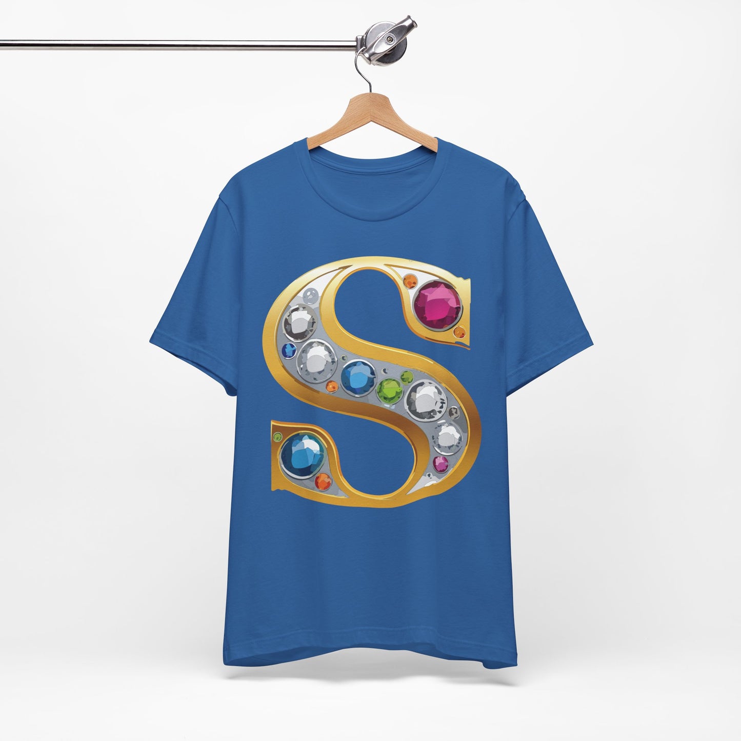 Letter Shirt, Shirt with Letters, Tee Shirt with Gold Letter, Shirt with Antique Letters