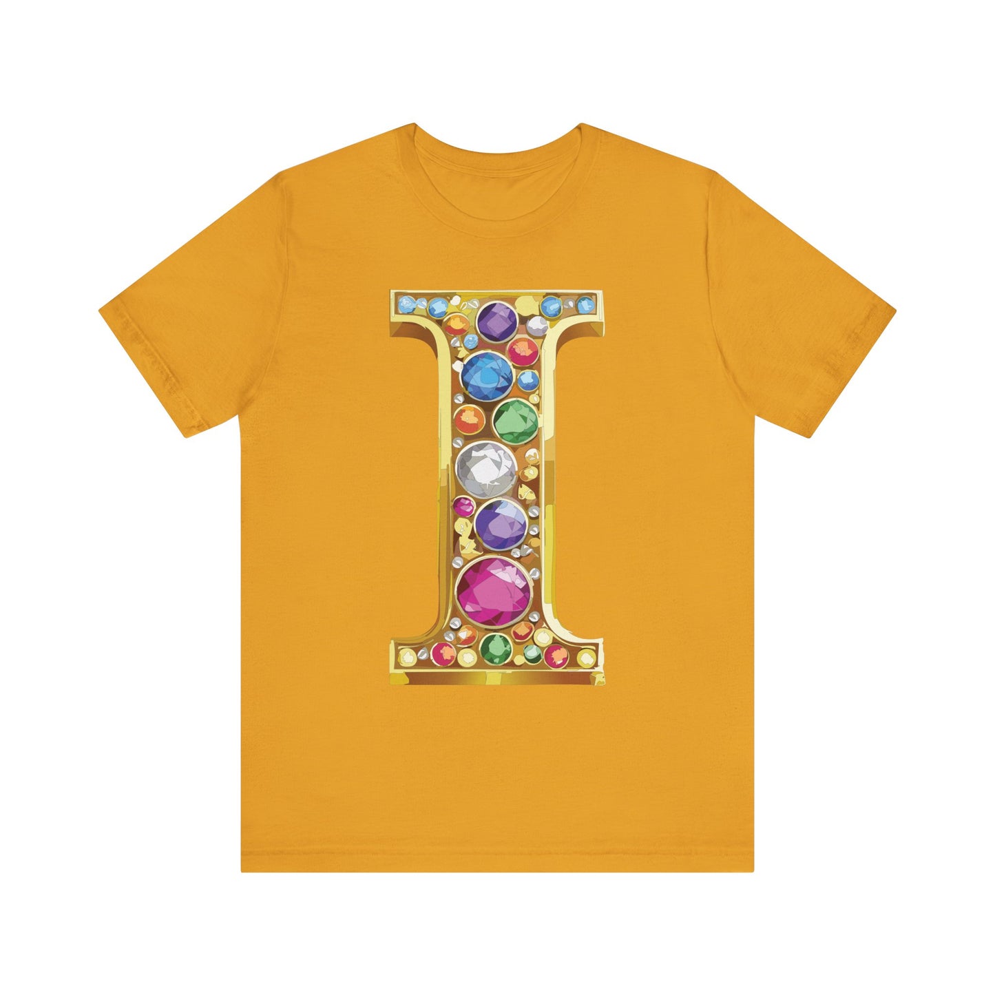 Letter Shirt, Shirt with Letters, Tee Shirt with Gold Letter, Shirt with Antique Letters