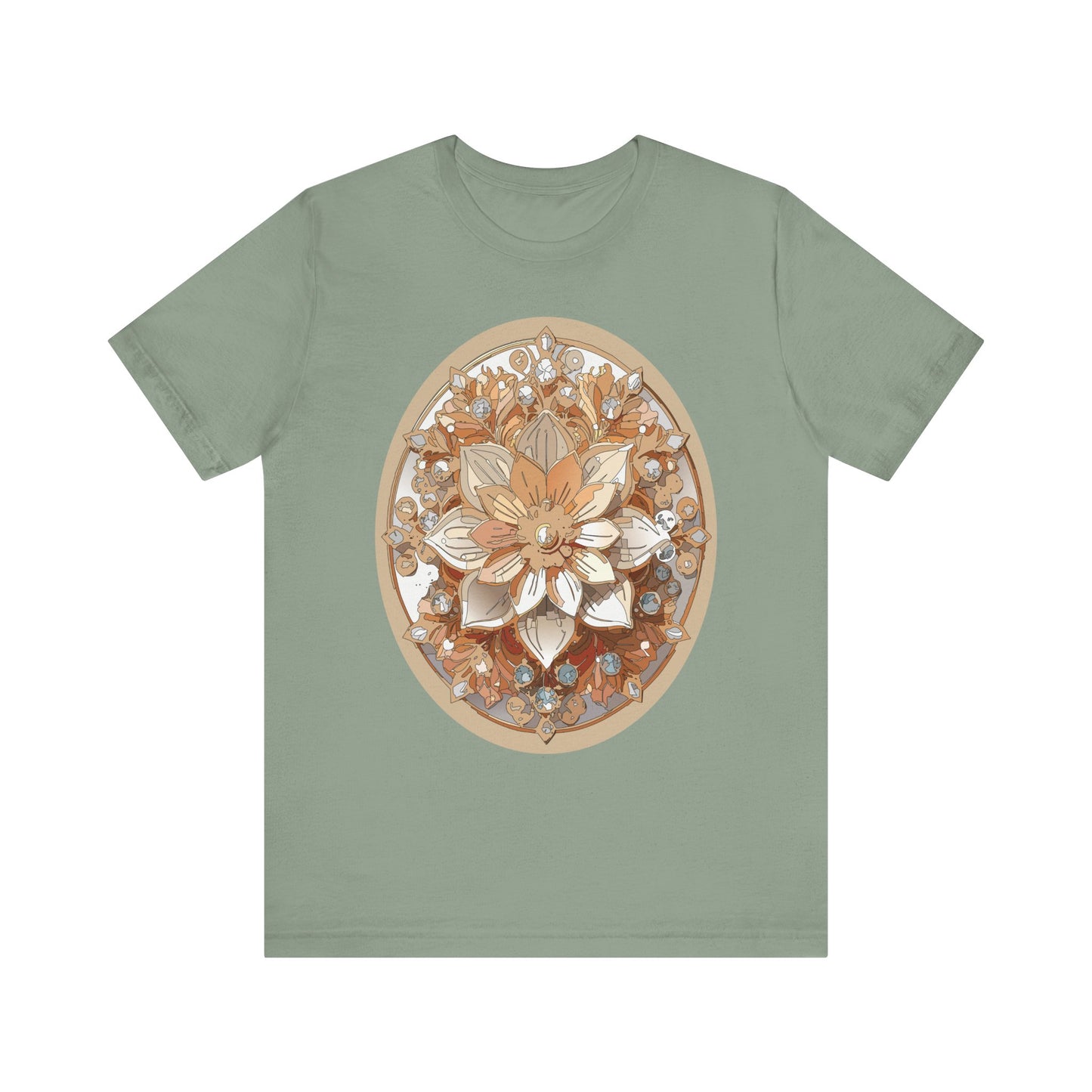 Floral Shirt, Flower Shirt, Tee Shirt with Antique Flower