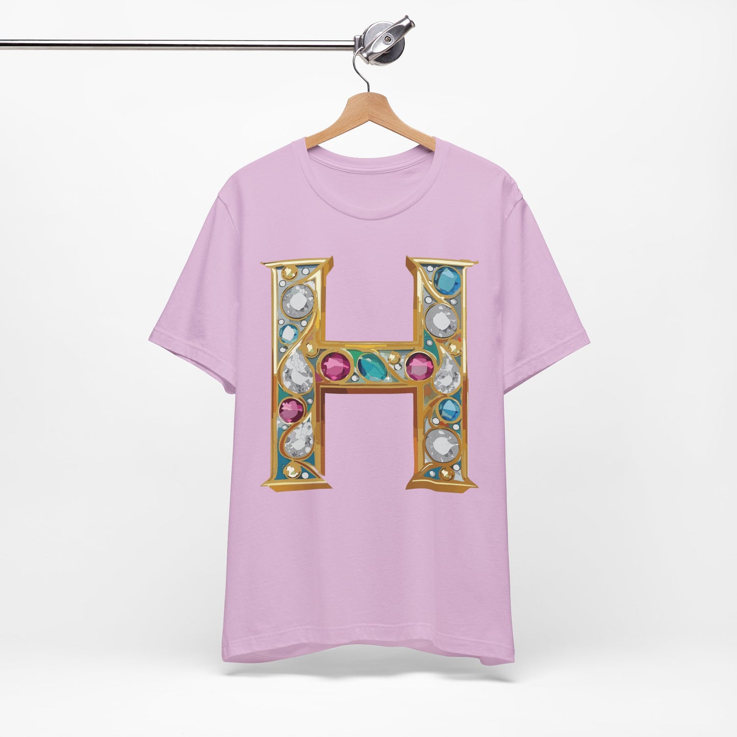 Letter Shirt, Shirt with Letters, Tee Shirt with Gold Letter, Shirt with Antique Letters