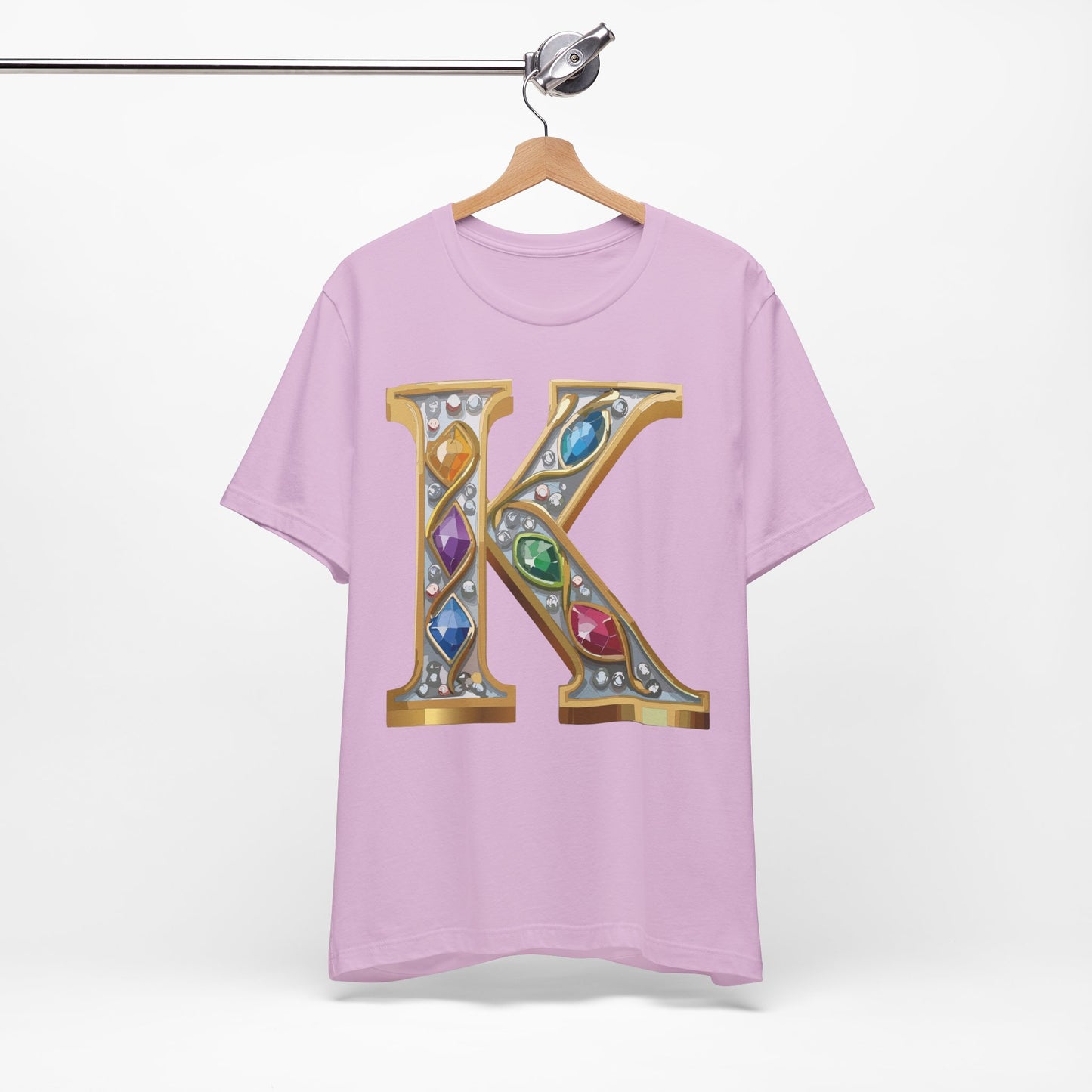 Letter Shirt, Shirt with Letters, Tee Shirt with Gold Letter, Shirt with Antique Letters