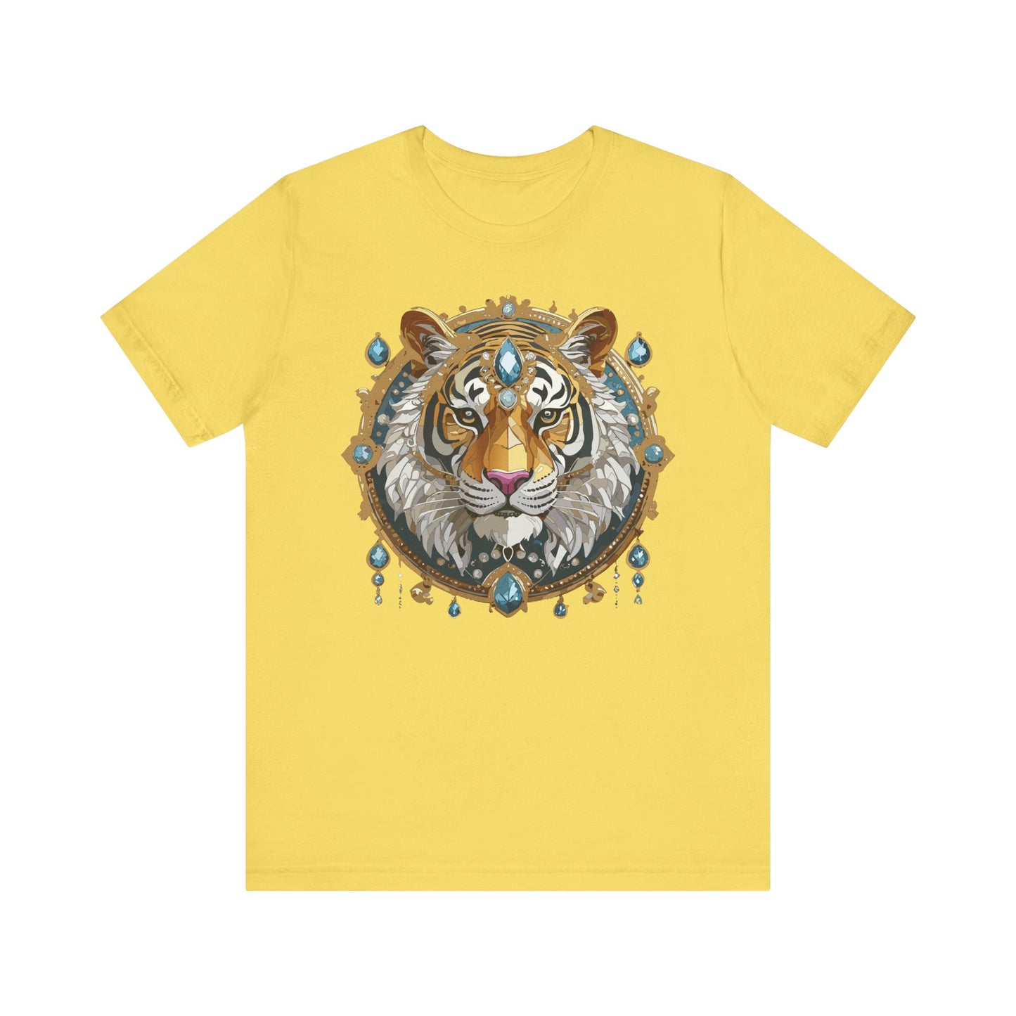 Animal Shirt, Shirt with Animal, Tee Shirt with Gold Animal Medal, Shirt with Antique Animal Medallion