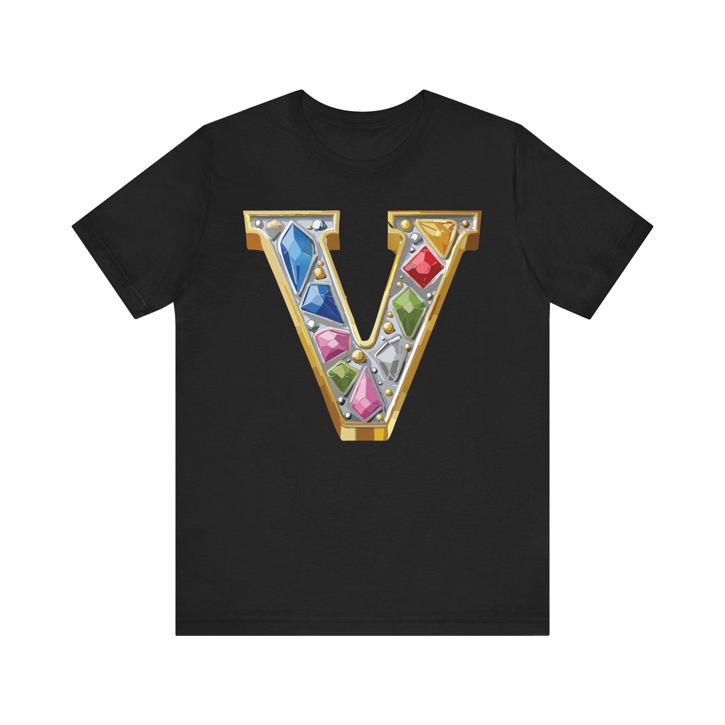Letter Shirt, Shirt with Letters, Tee Shirt with Gold Letter, Shirt with Antique Letters