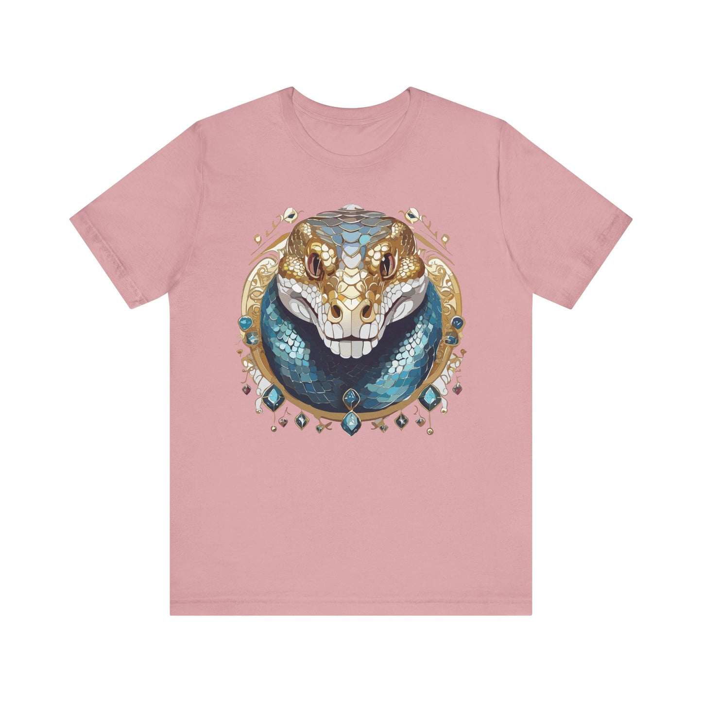 Animal Shirt, Shirt with Animal, Tee Shirt with Gold Animal Medal, Shirt with Antique Animal Medallion