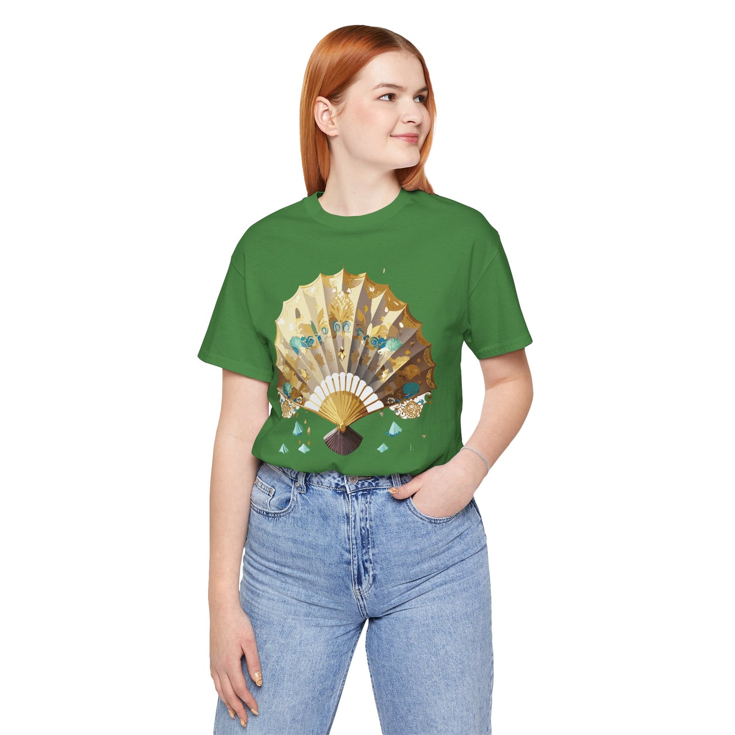 Fan shirt, Shirt with Fan, Tee Shirt with Gold Blower