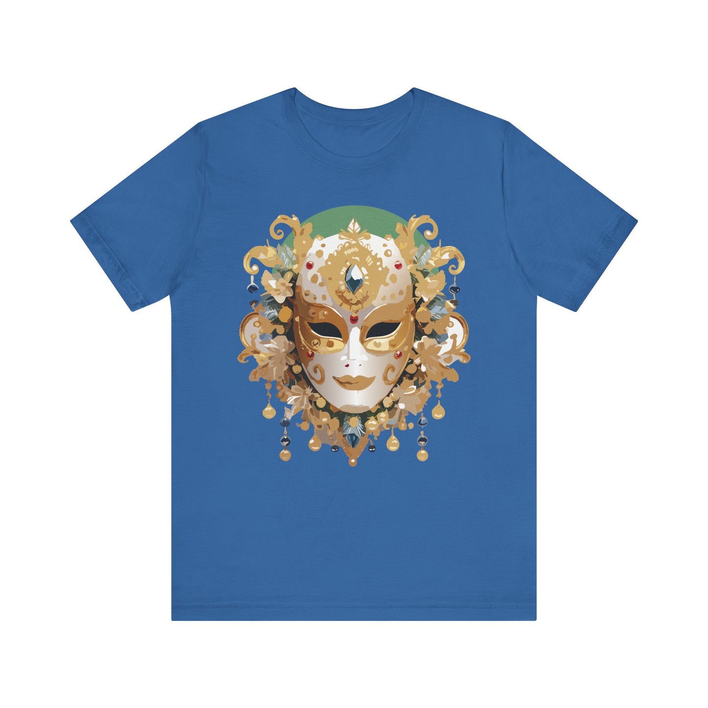 Mask Shirt, Shirt with Mask, Tee Shirt with Gold Face