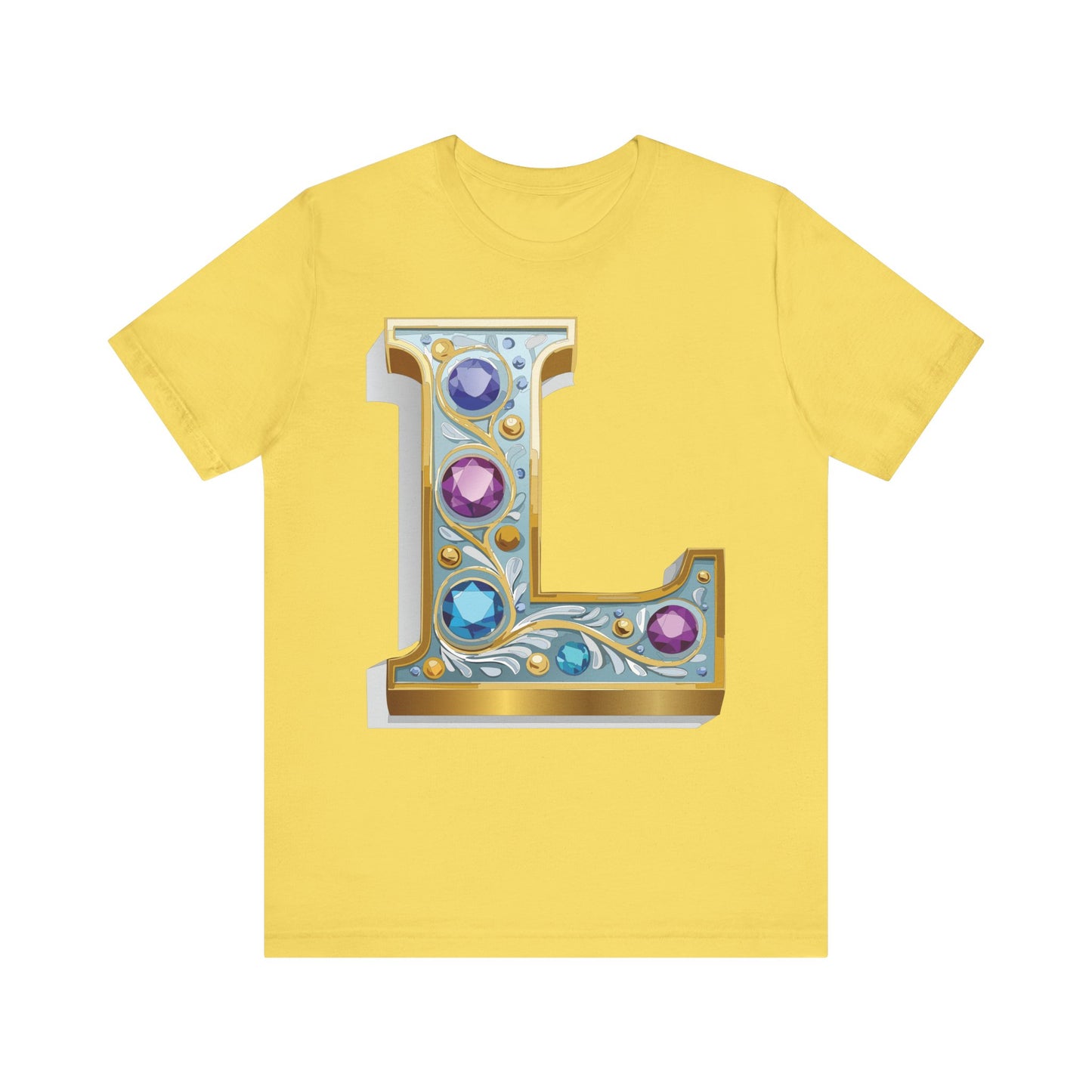 Letter Shirt, Shirt with Letters, Tee Shirt with Gold Letter, Shirt with Antique Letters
