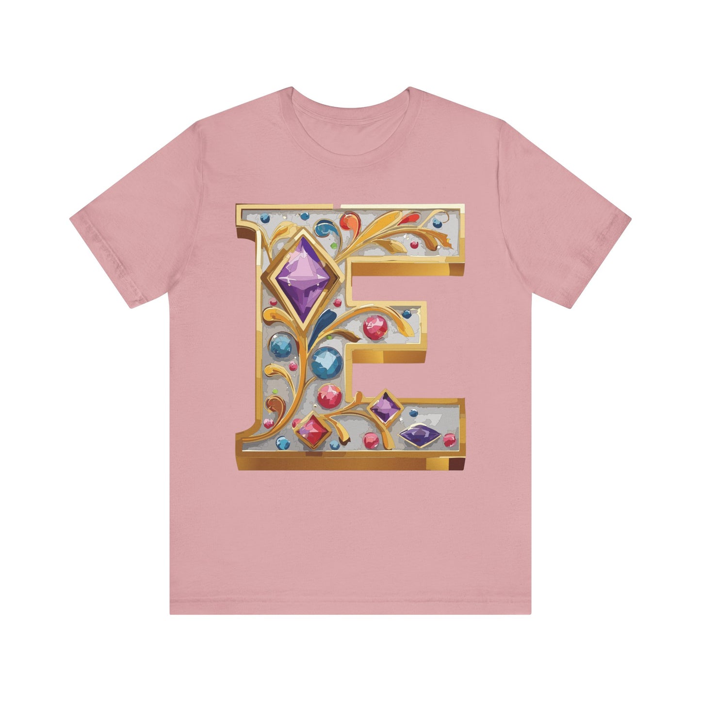 Letter Shirt, Shirt with Letters, Tee Shirt with Gold Letter, Shirt with Antique Letters