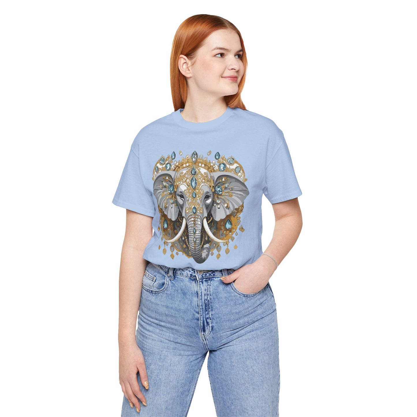 Animal Shirt, Shirt with Animal, Tee Shirt with Gold Animal Medal, Shirt with Antique Animal Medallion