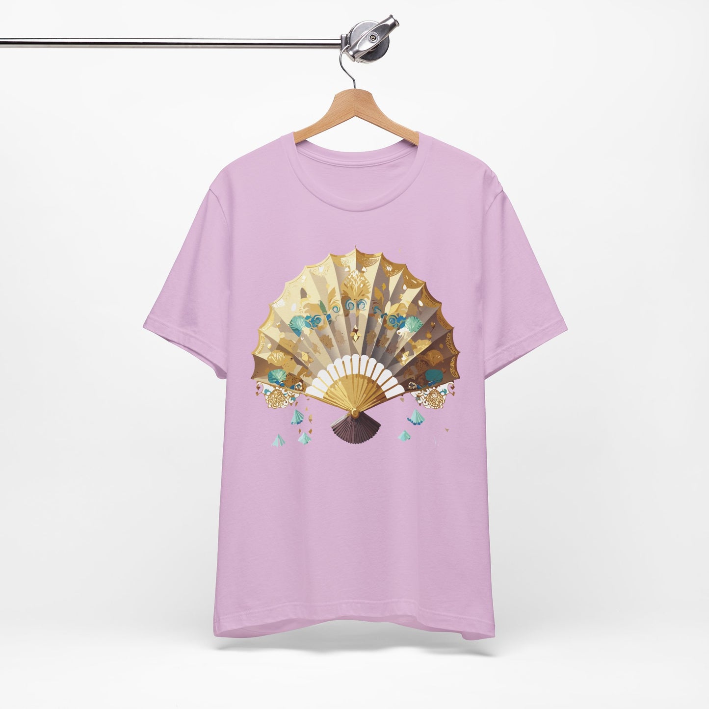 Fan shirt, Shirt with Fan, Tee Shirt with Gold Blower