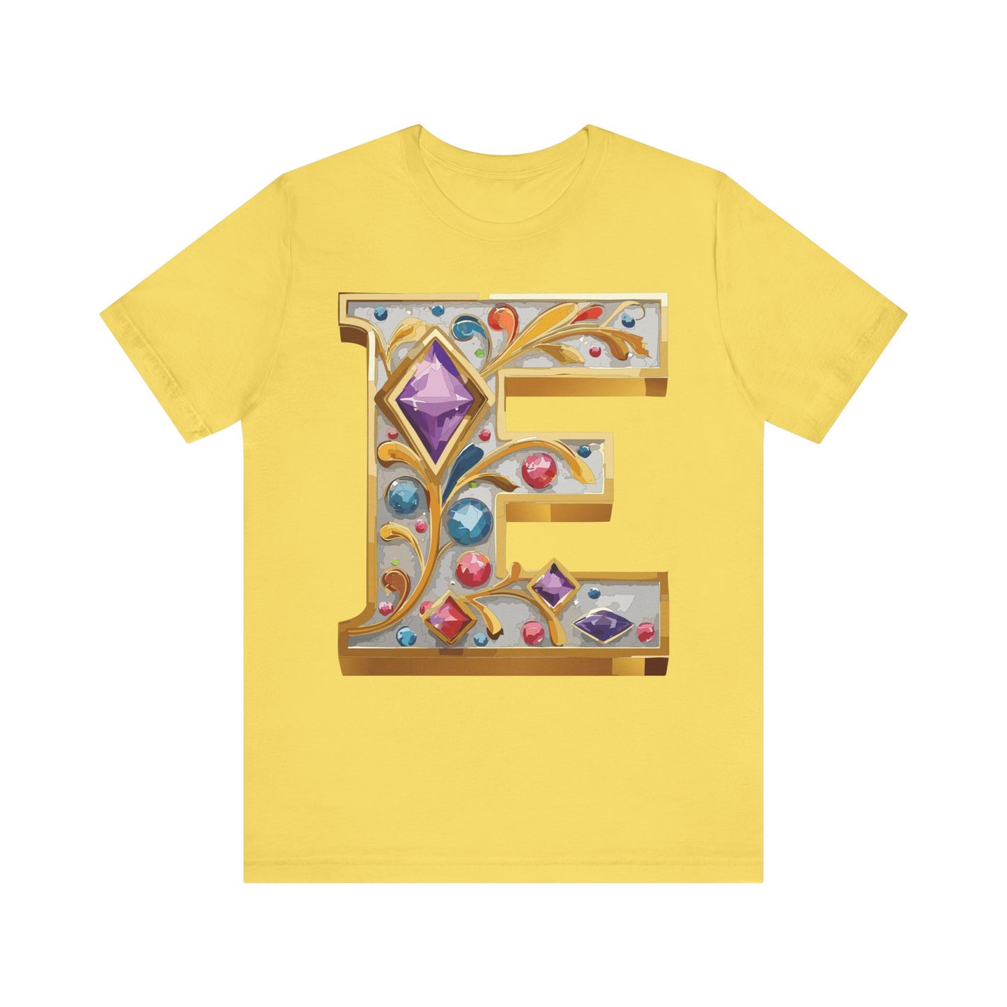 Letter Shirt, Shirt with Letters, Tee Shirt with Gold Letter, Shirt with Antique Letters