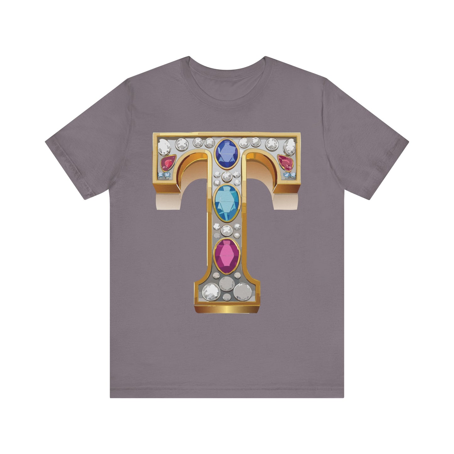 Letter Shirt, Shirt with Letters, Tee Shirt with Gold Letter, Shirt with Antique Letters