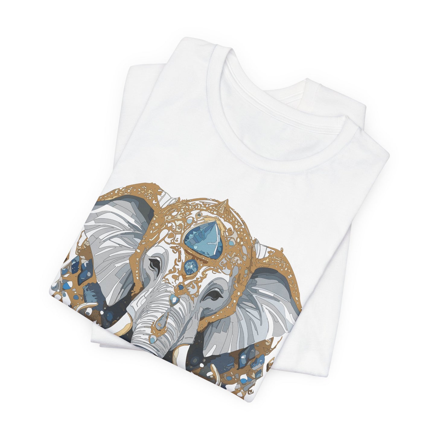 Animal Shirt, Shirt with Animal, Tee Shirt with Gold Animal Medal, Shirt with Antique Animal Medallion