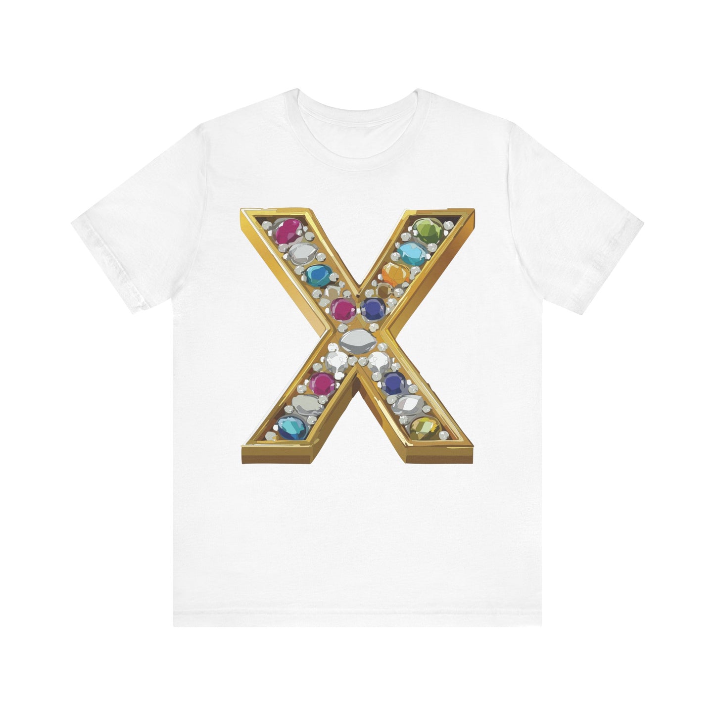 Letter Shirt, Shirt with Letters, Tee Shirt with Gold Letter, Shirt with Antique Letters