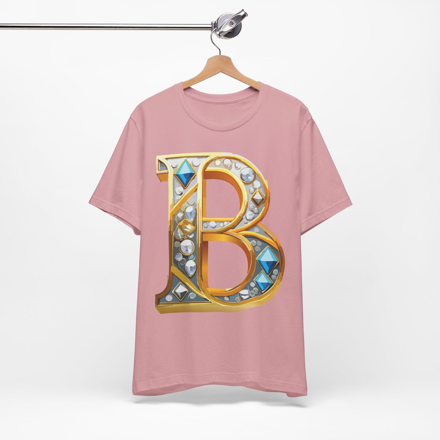 Letter Shirt, Shirt with Letters, Tee Shirt with Gold Letter, Shirt with Antique Letters