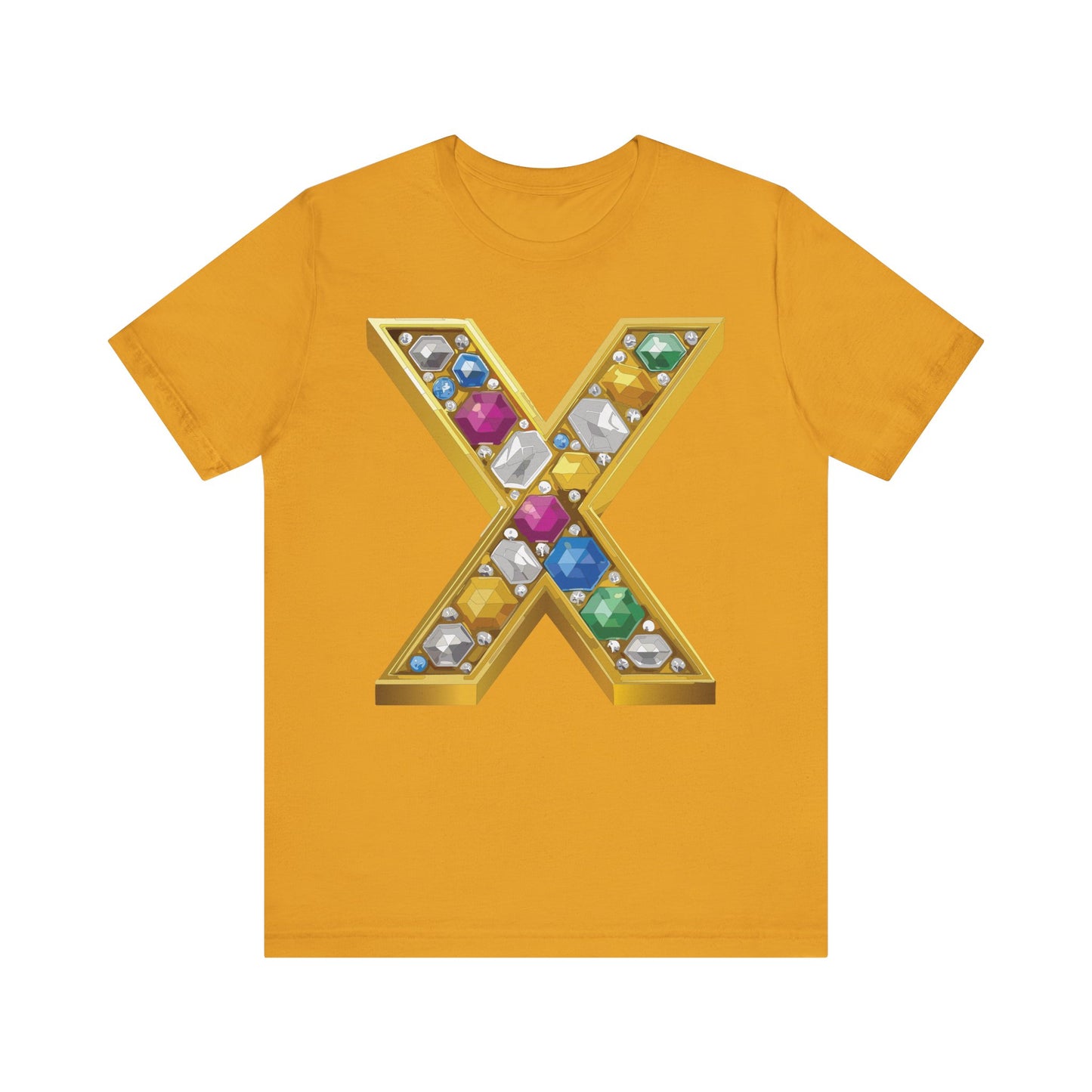 Letter Shirt, Shirt with Letters, Tee Shirt with Gold Letter, Shirt with Antique Letters