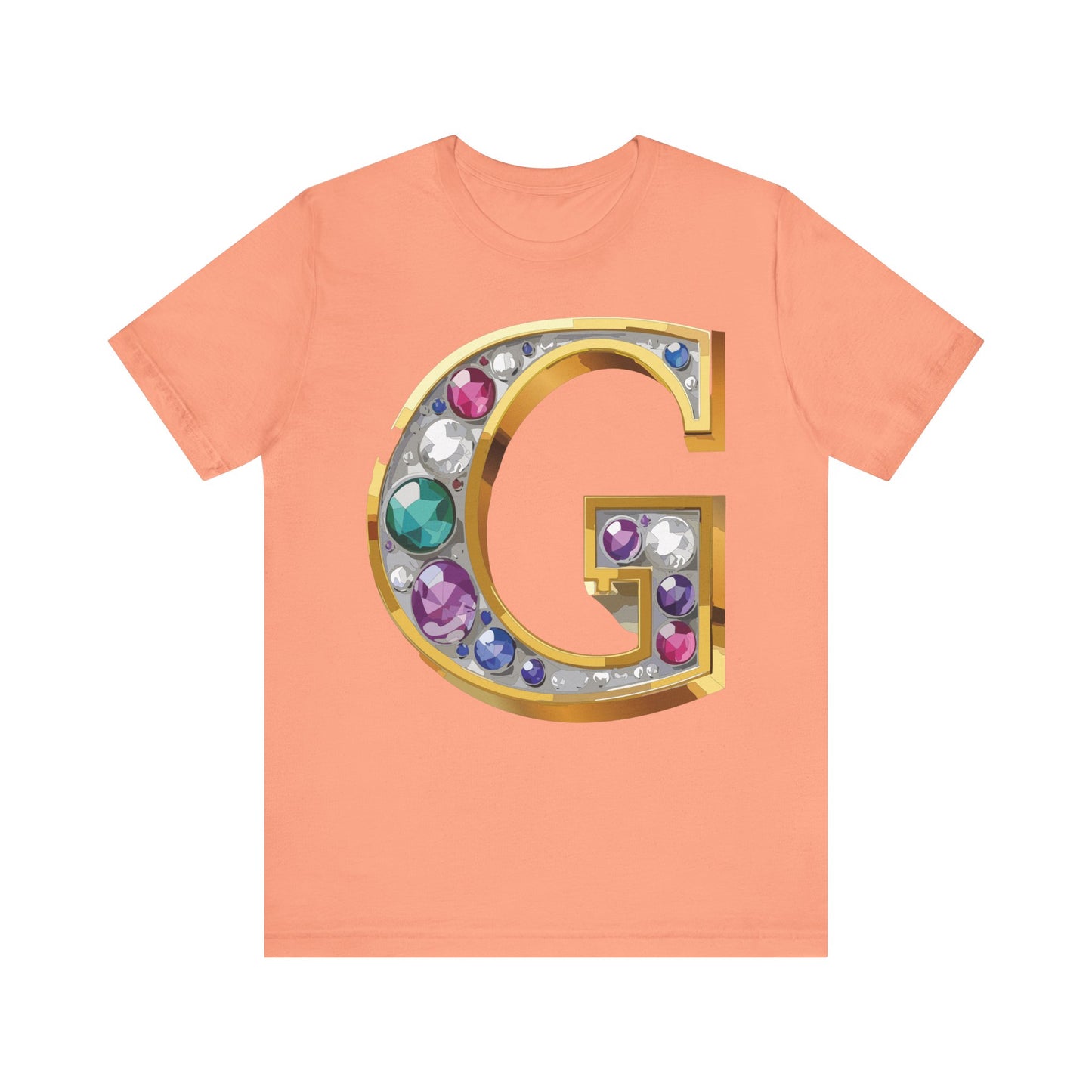 Letter Shirt, Shirt with Letters, Tee Shirt with Gold Letter, Shirt with Antique Letters