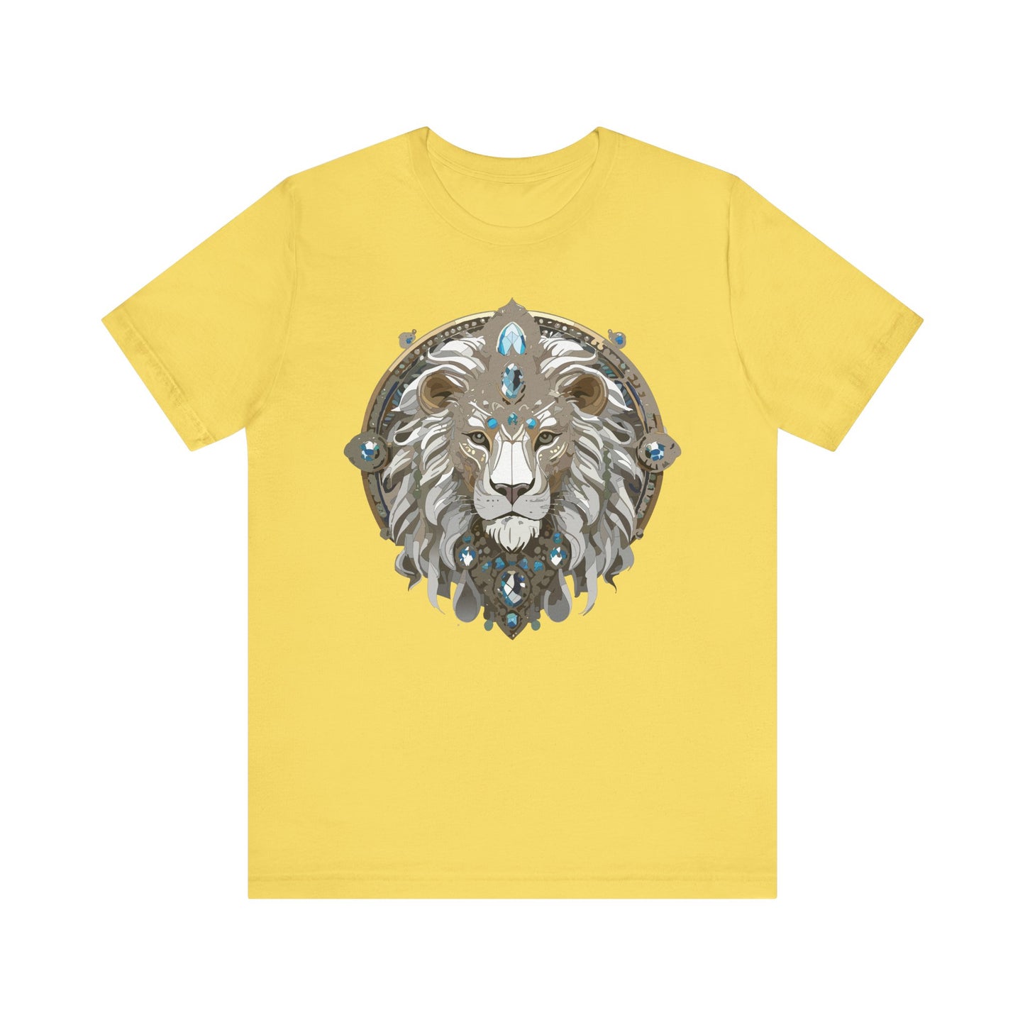 Animal Shirt, Shirt with Animal, Tee Shirt with Gold Animal Medal, Shirt with Antique Animal Medallion