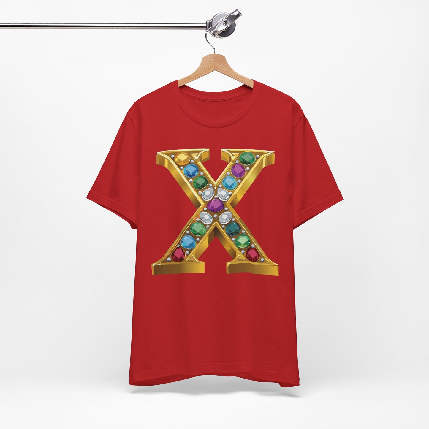 Letter Shirt, Shirt with Letters, Tee Shirt with Gold Letter, Shirt with Antique Letters