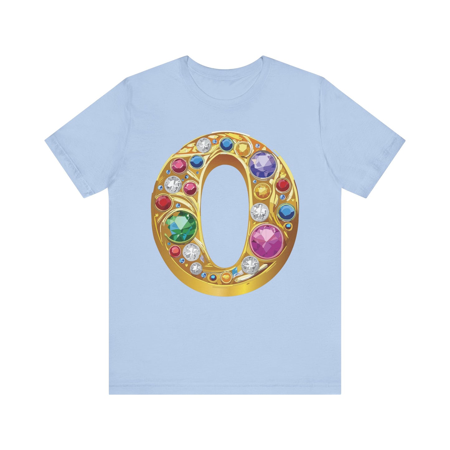Letter Shirt, Shirt with Letters, Tee Shirt with Gold Letter, Shirt with Antique Letters