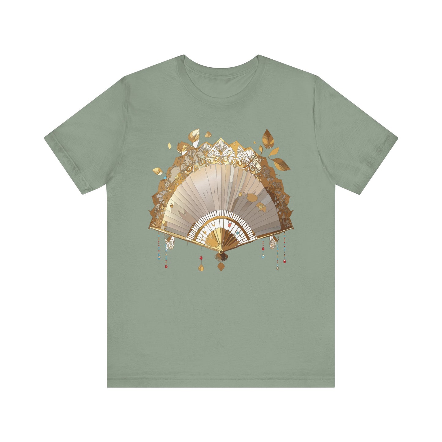 Fan shirt, Shirt with Fan, Tee Shirt with Gold Blower