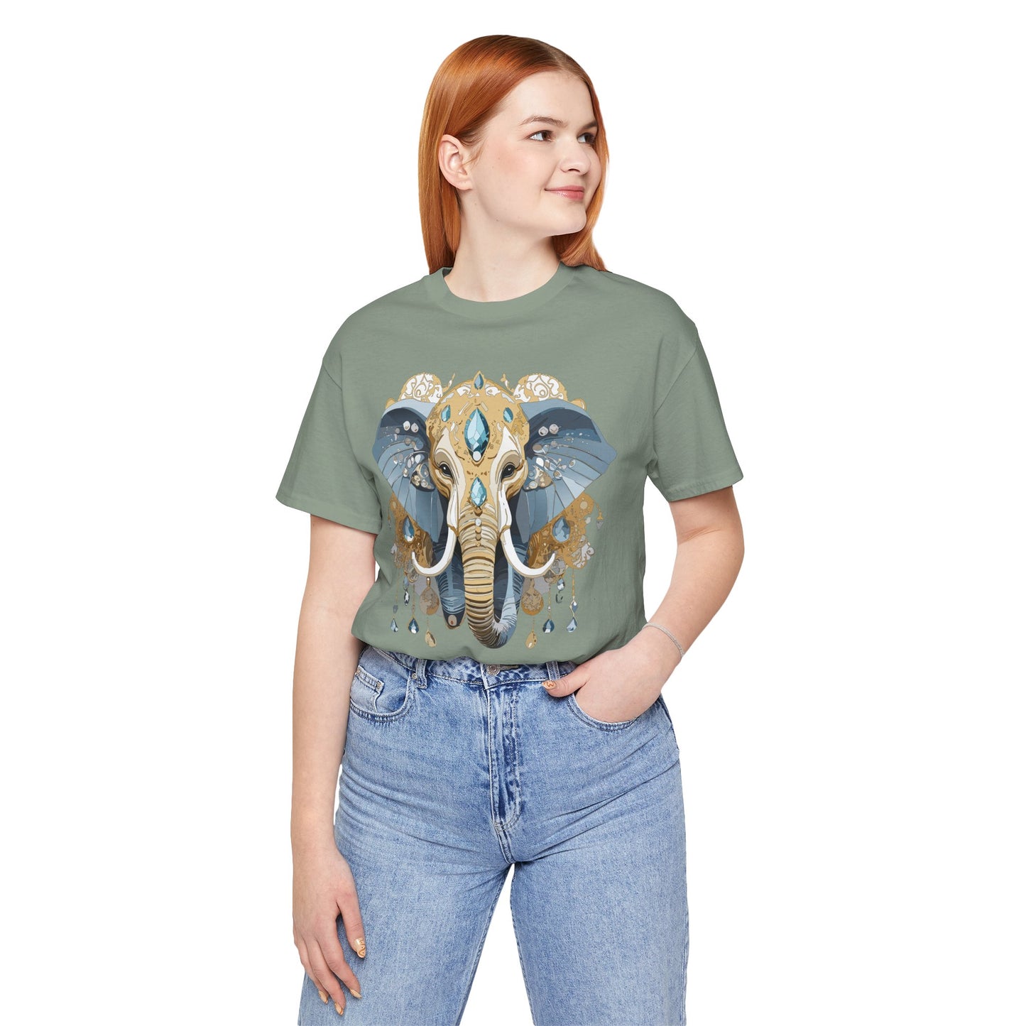 Animal Shirt, Shirt with Animal, Tee Shirt with Gold Animal Medal, Shirt with Antique Animal Medallion