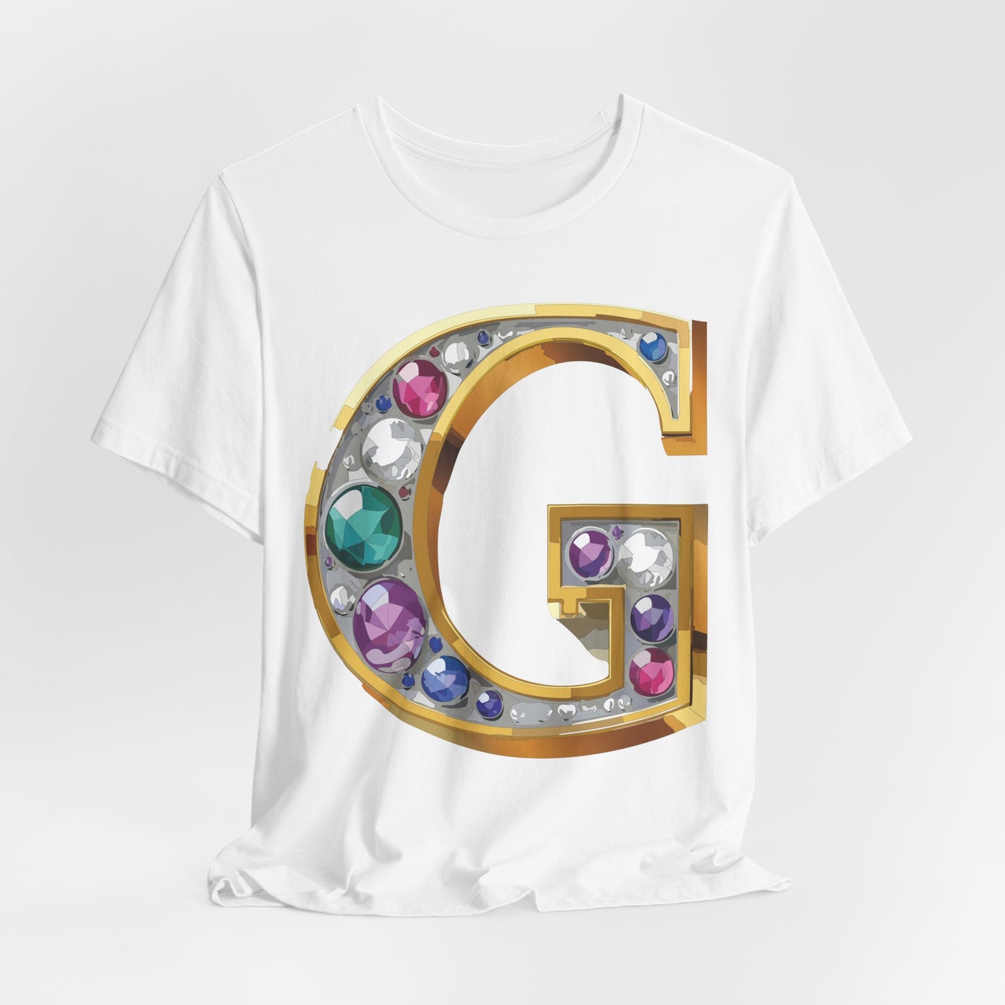 Letter Shirt, Shirt with Letters, Tee Shirt with Gold Letter, Shirt with Antique Letters