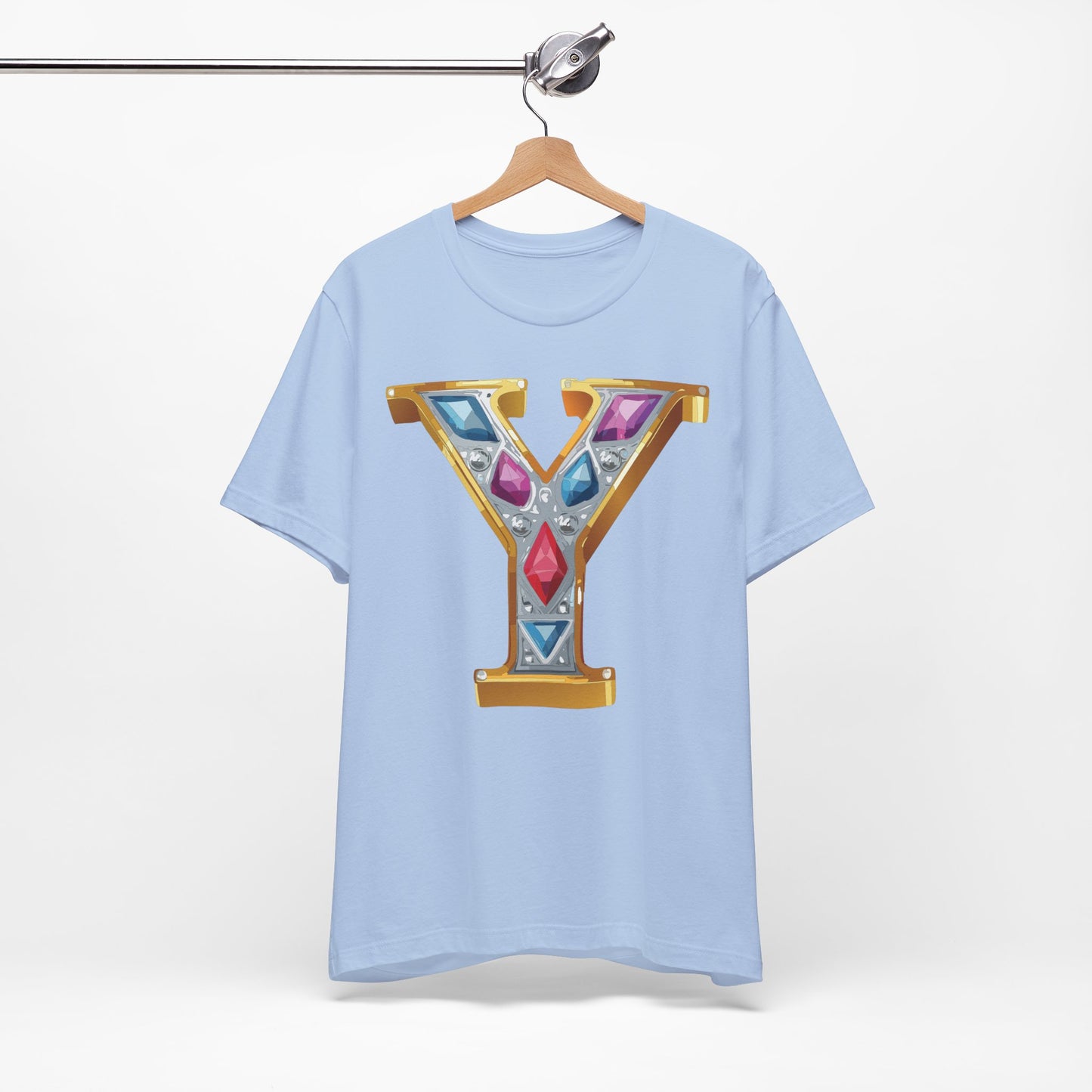 Letter Shirt, Shirt with Letters, Tee Shirt with Gold Letter, Shirt with Antique Letters