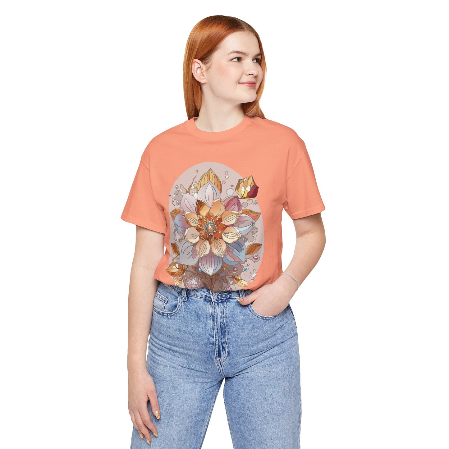 Floral Shirt, Flower Shirt, Tee Shirt with Antique Flower