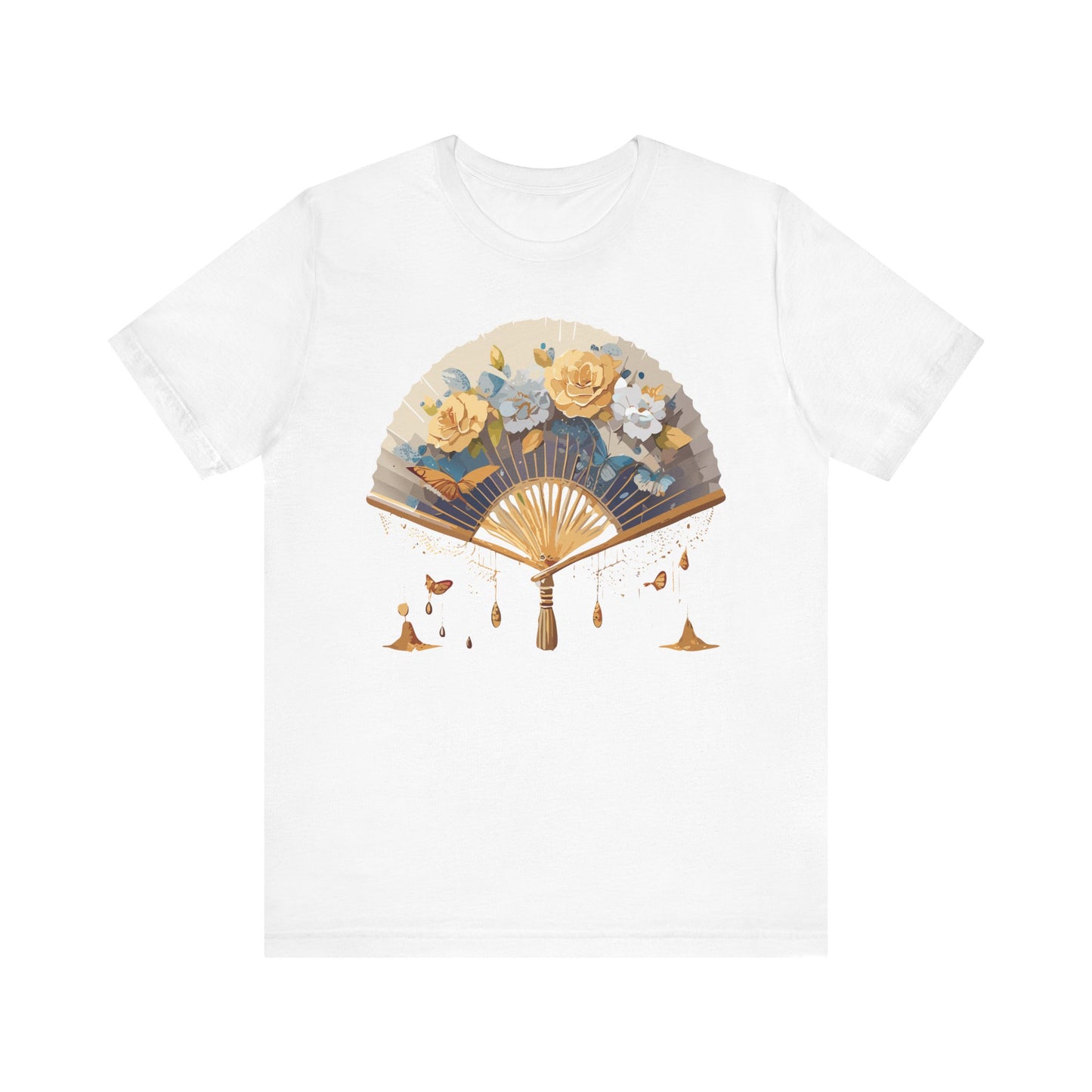Fan shirt, Shirt with Fan, Tee Shirt with Gold Blower