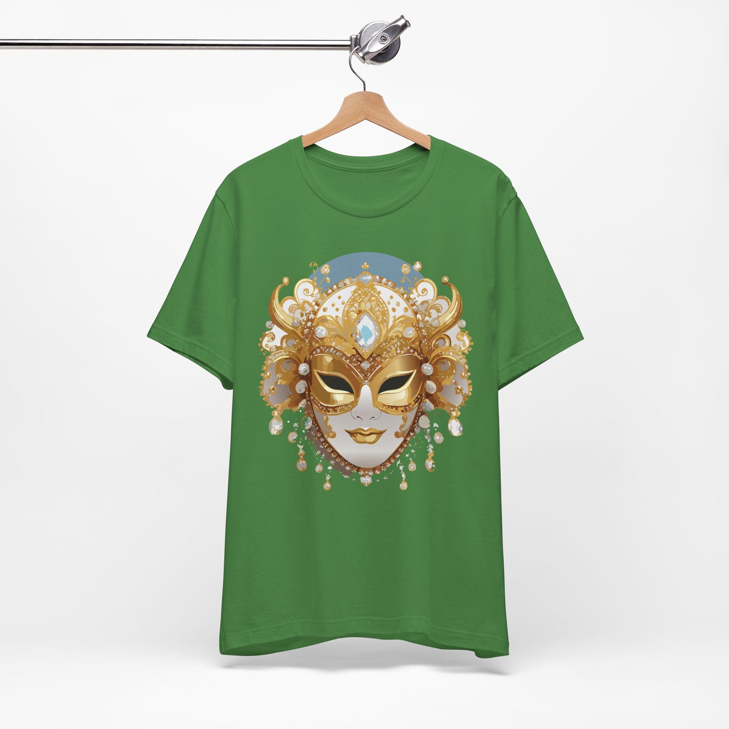 Mask Shirt, Shirt with Mask, Tee Shirt with Gold Face