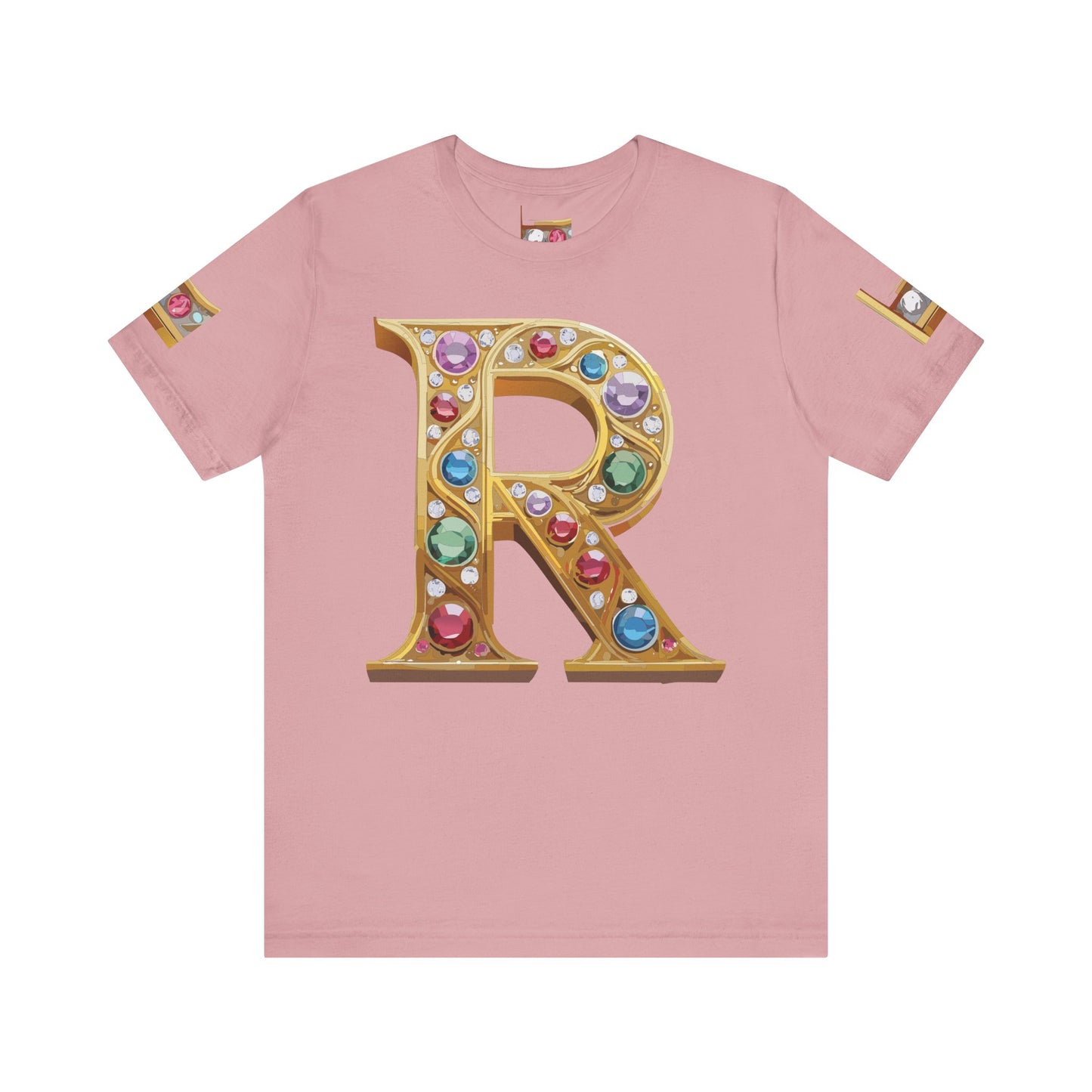 Letter Shirt, Shirt with Letters, Tee Shirt with Gold Letter, Shirt with Antique Letters