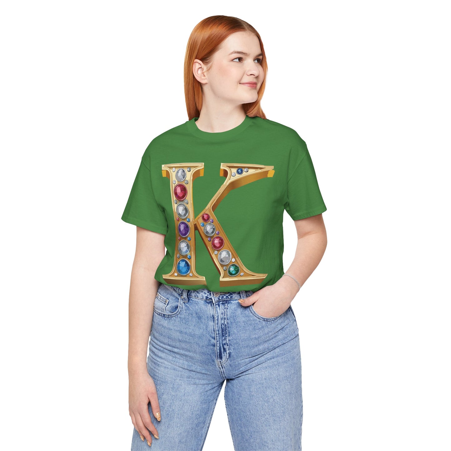Letter Shirt, Shirt with Letters, Tee Shirt with Gold Letter, Shirt with Antique Letters