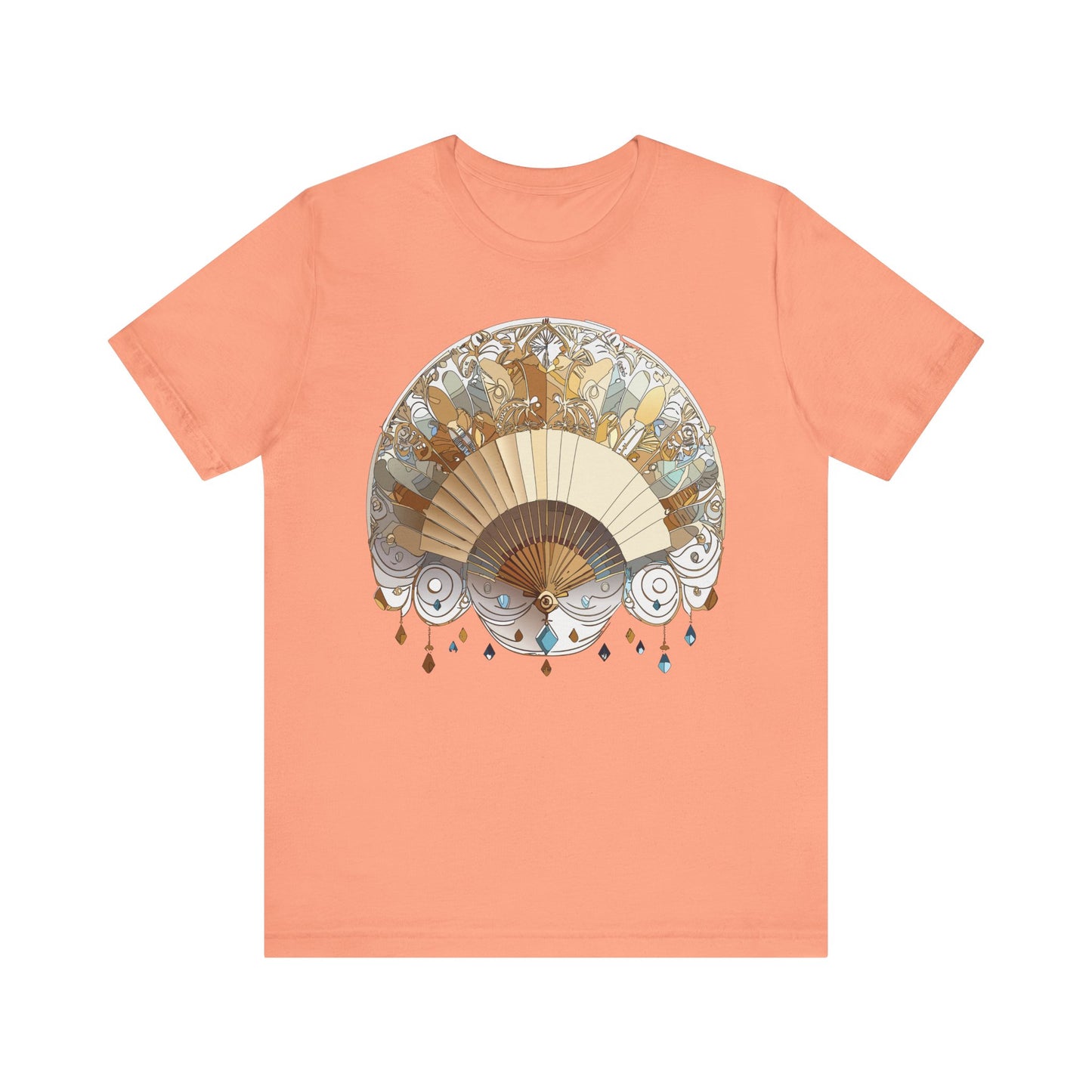 Fan shirt, Shirt with Fan, Tee Shirt with Gold Blower