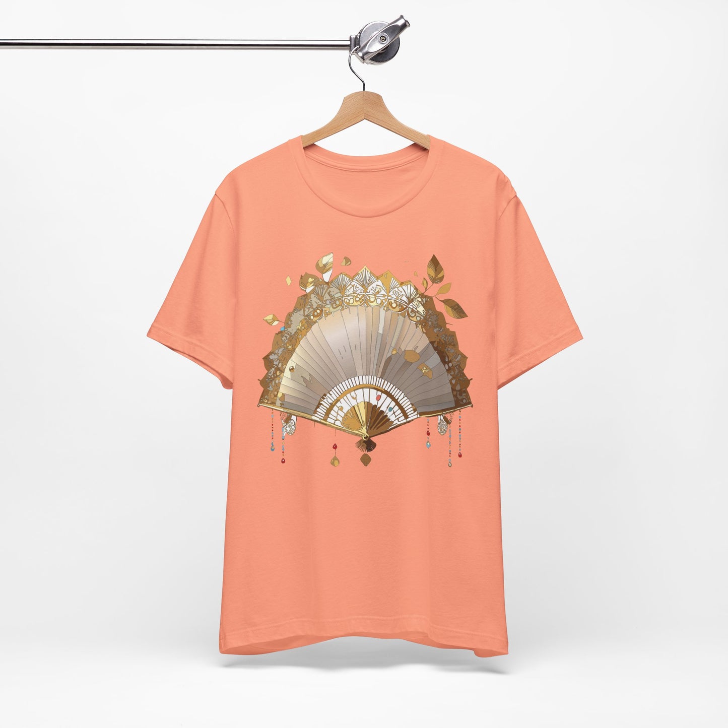 Fan shirt, Shirt with Fan, Tee Shirt with Gold Blower