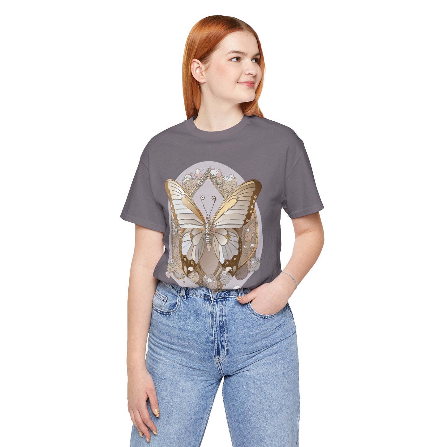 Butterfly Shirt, Shirt with Butterfly, Tee Shirt with Antique Butterfly