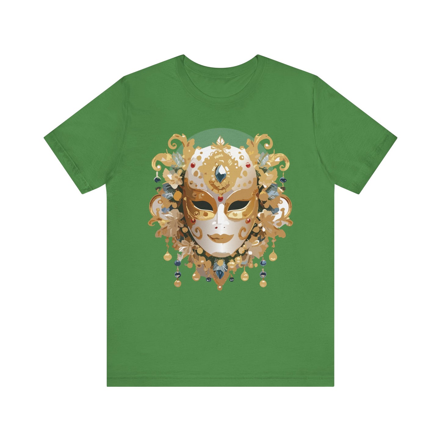 Mask Shirt, Shirt with Mask, Tee Shirt with Gold Face