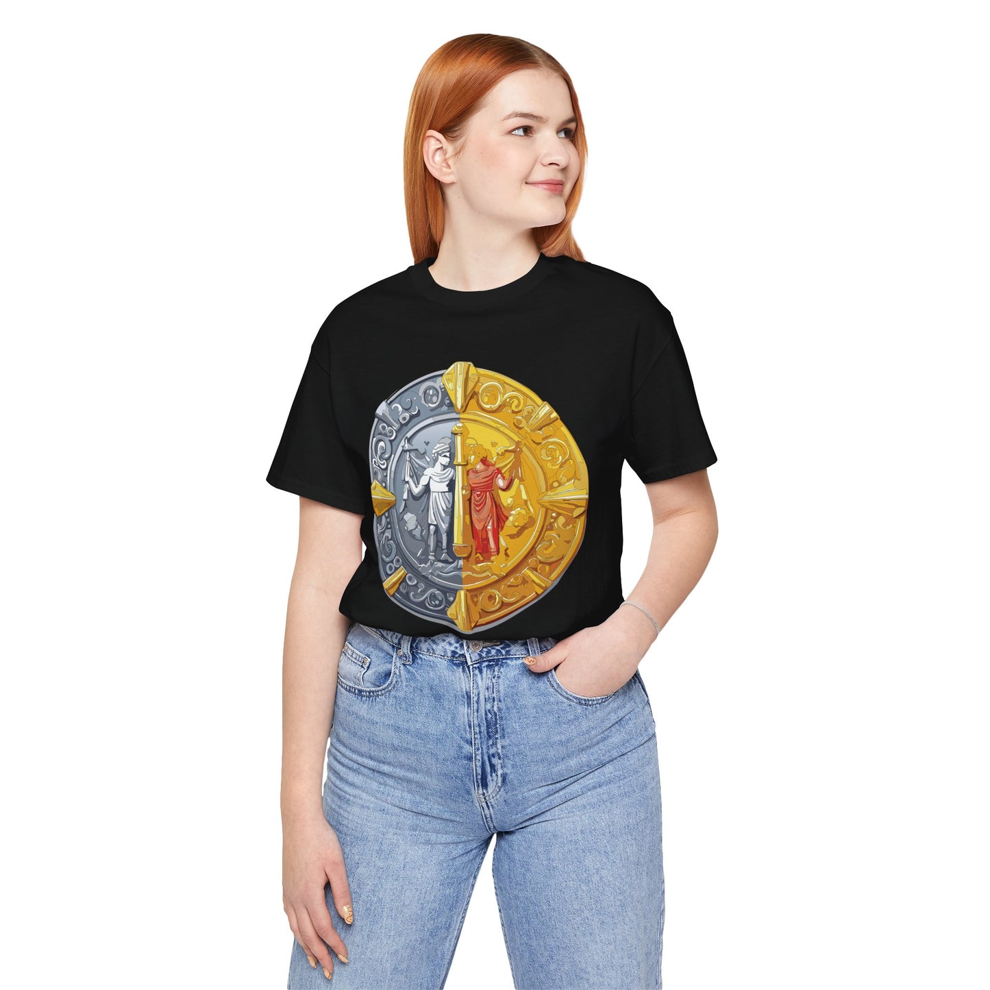 Coin Shirt, Shirt with Coin, Tee Shirt with Gold Coin, Shirt with Antique Coin