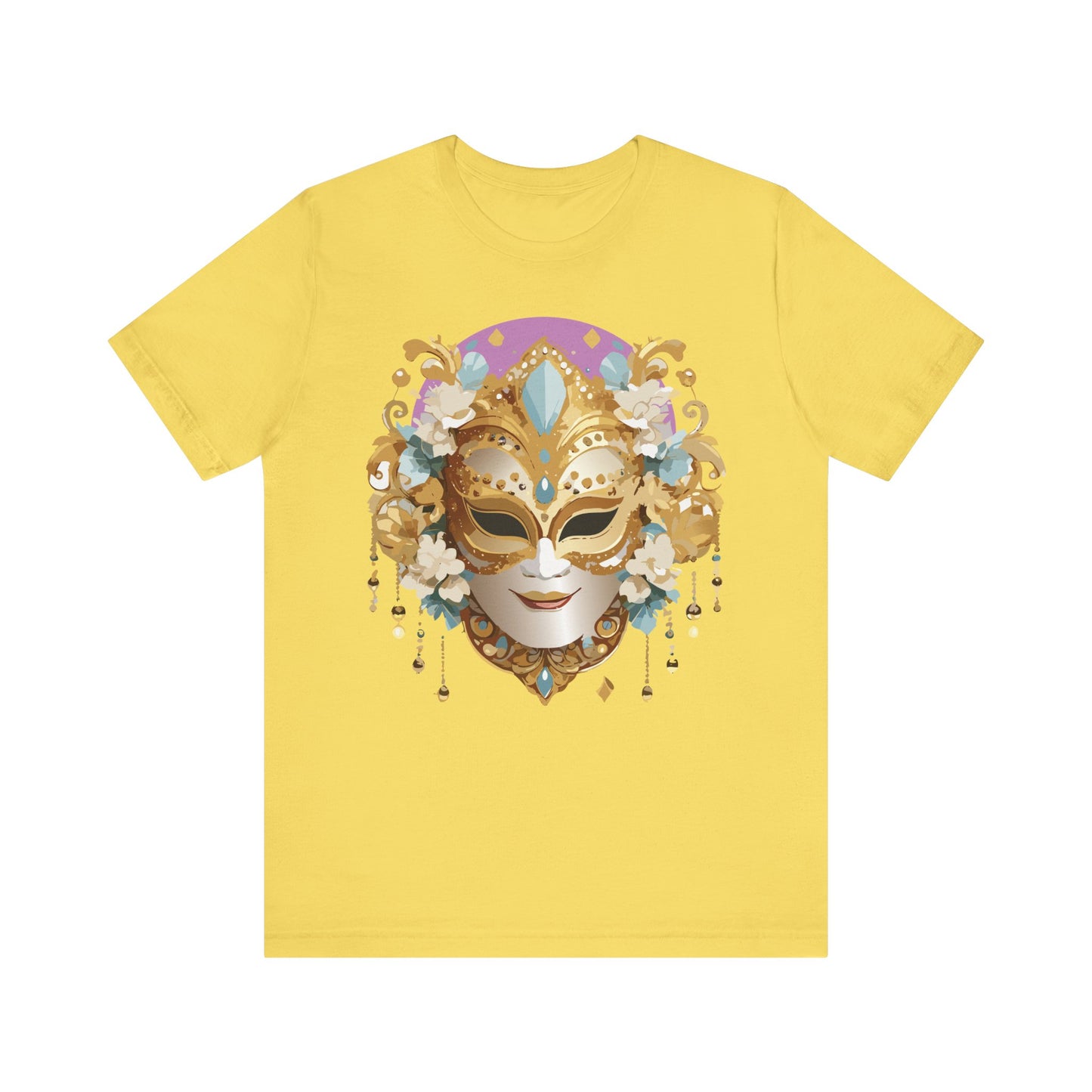 Mask Shirt, Shirt with Mask, Tee Shirt with Gold Face