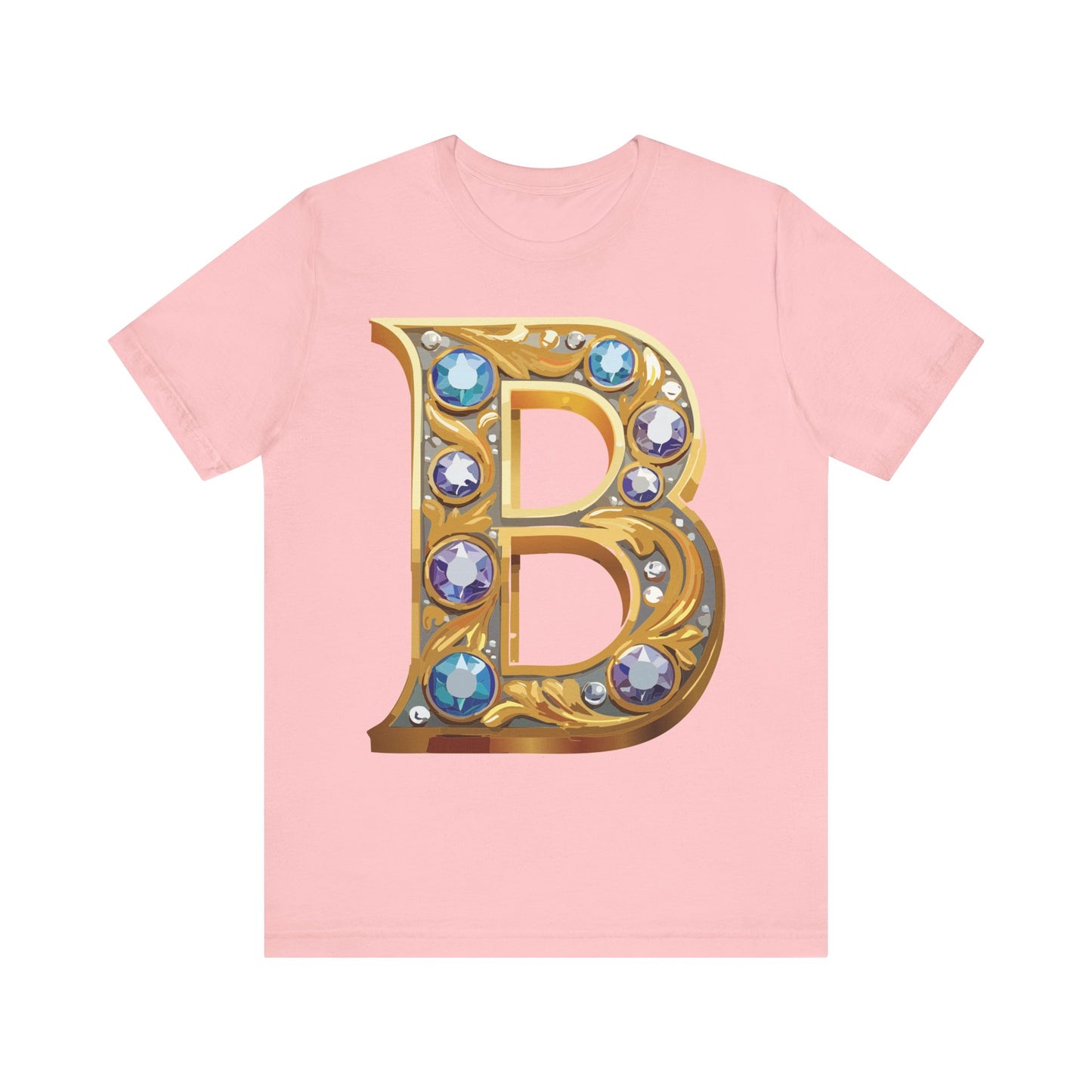 Letter Shirt, Shirt with Letters, Tee Shirt with Gold Letter, Shirt with Antique Letters