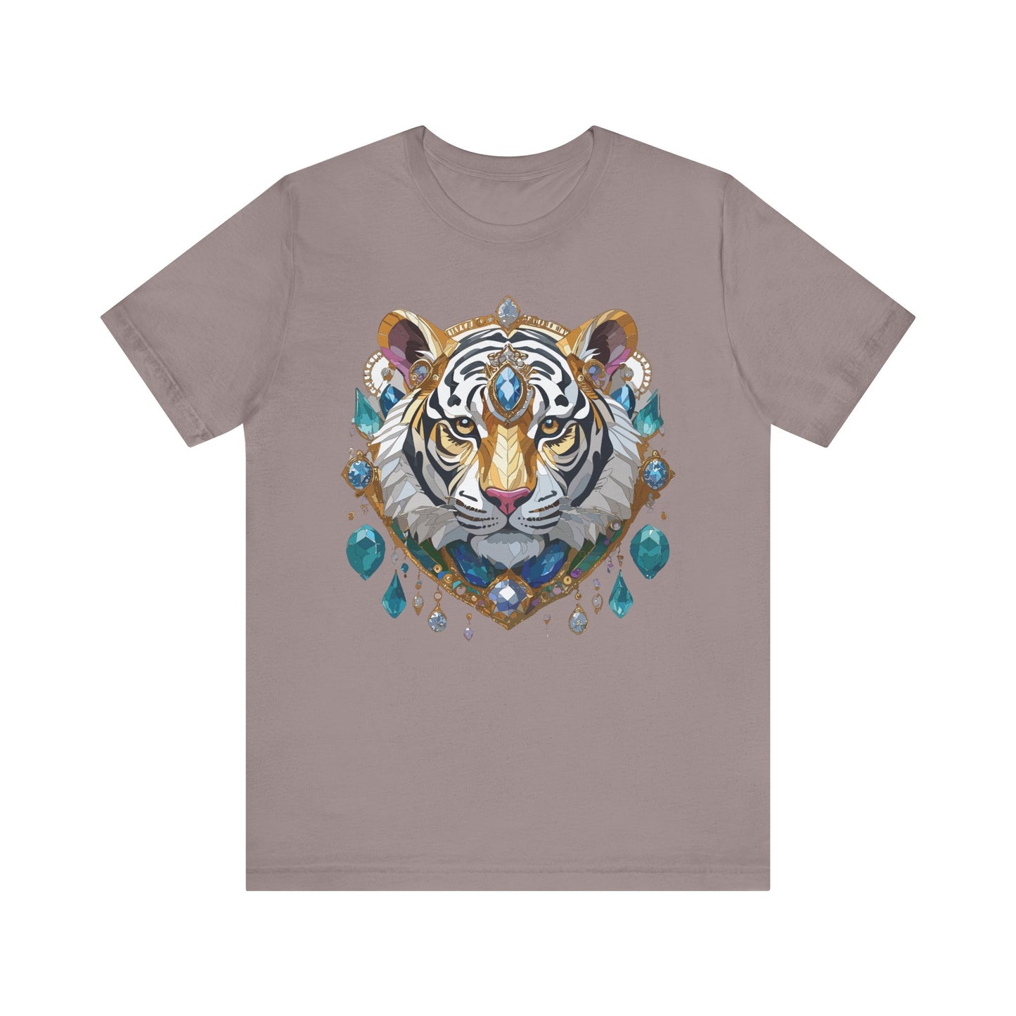 Animal Shirt, Shirt with Animal, Tee Shirt with Gold Animal Medal, Shirt with Antique Animal Medallion